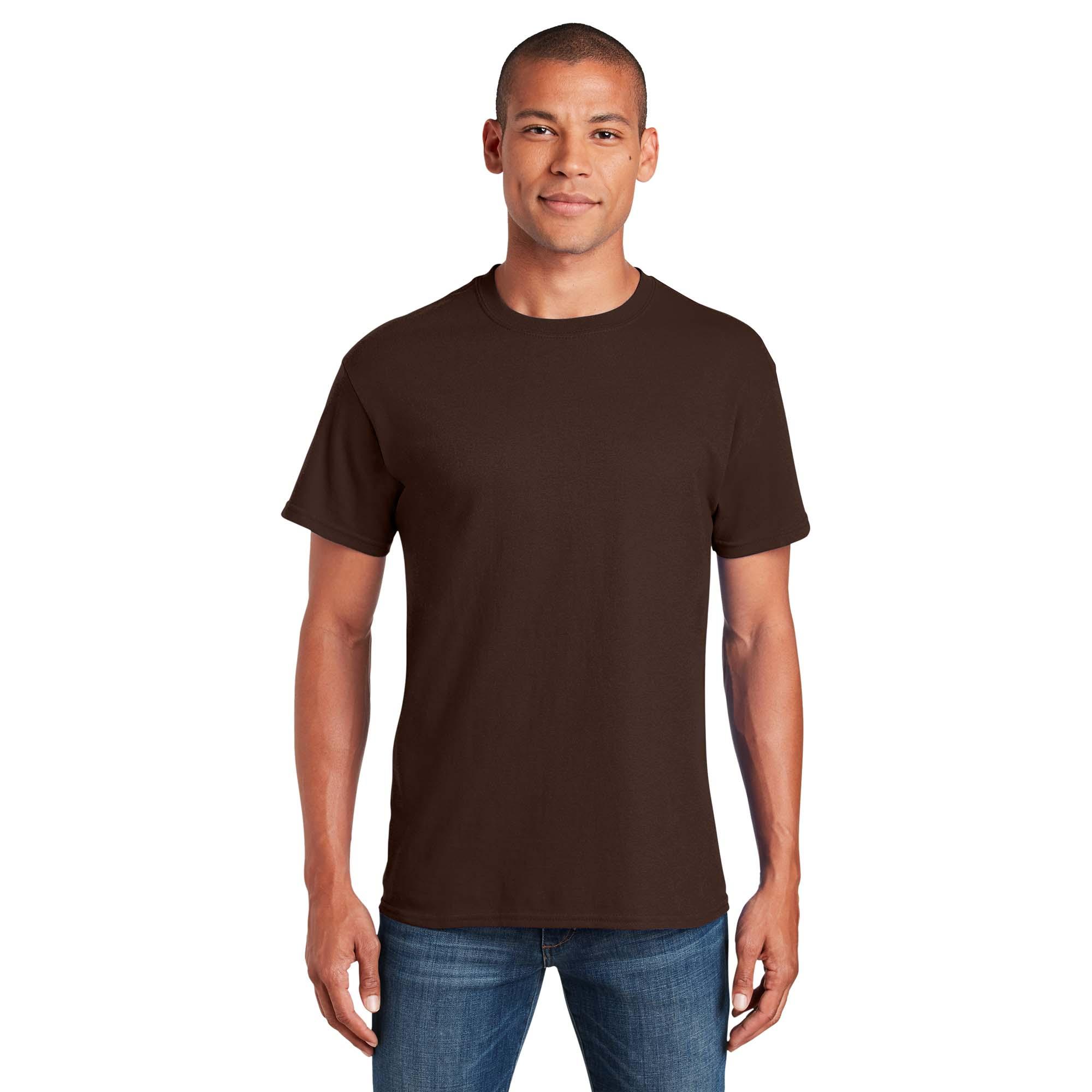 Gildan Maglietta Uomo In Cotone Ultra | Colore Cioccolato Scuro | Taglia XL | T-shirt Basic Quotidiana Di Qualità
