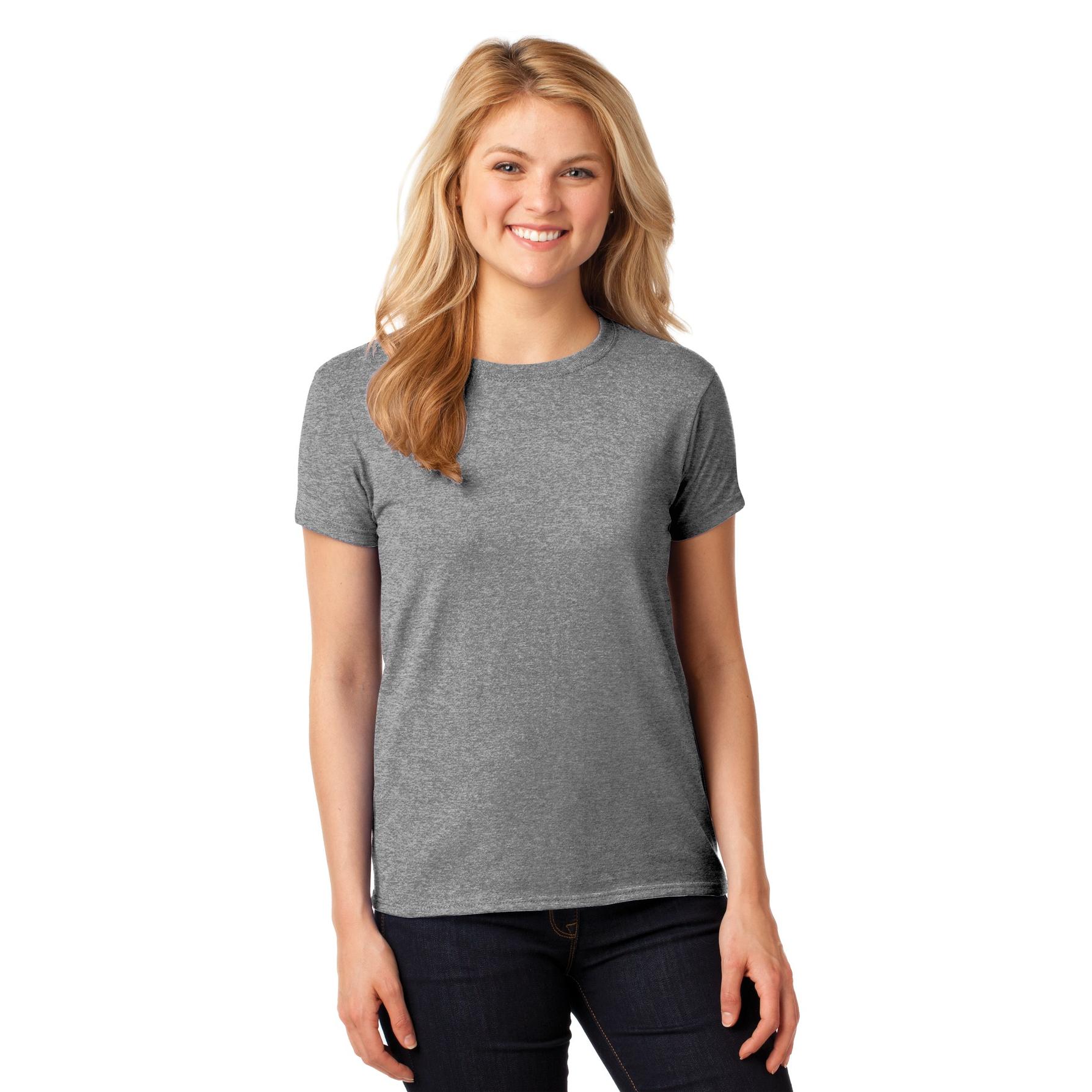 Gildan 5000L Ladies Heavy Cotton/Polyester T-Shirt - Graphite Heather ...