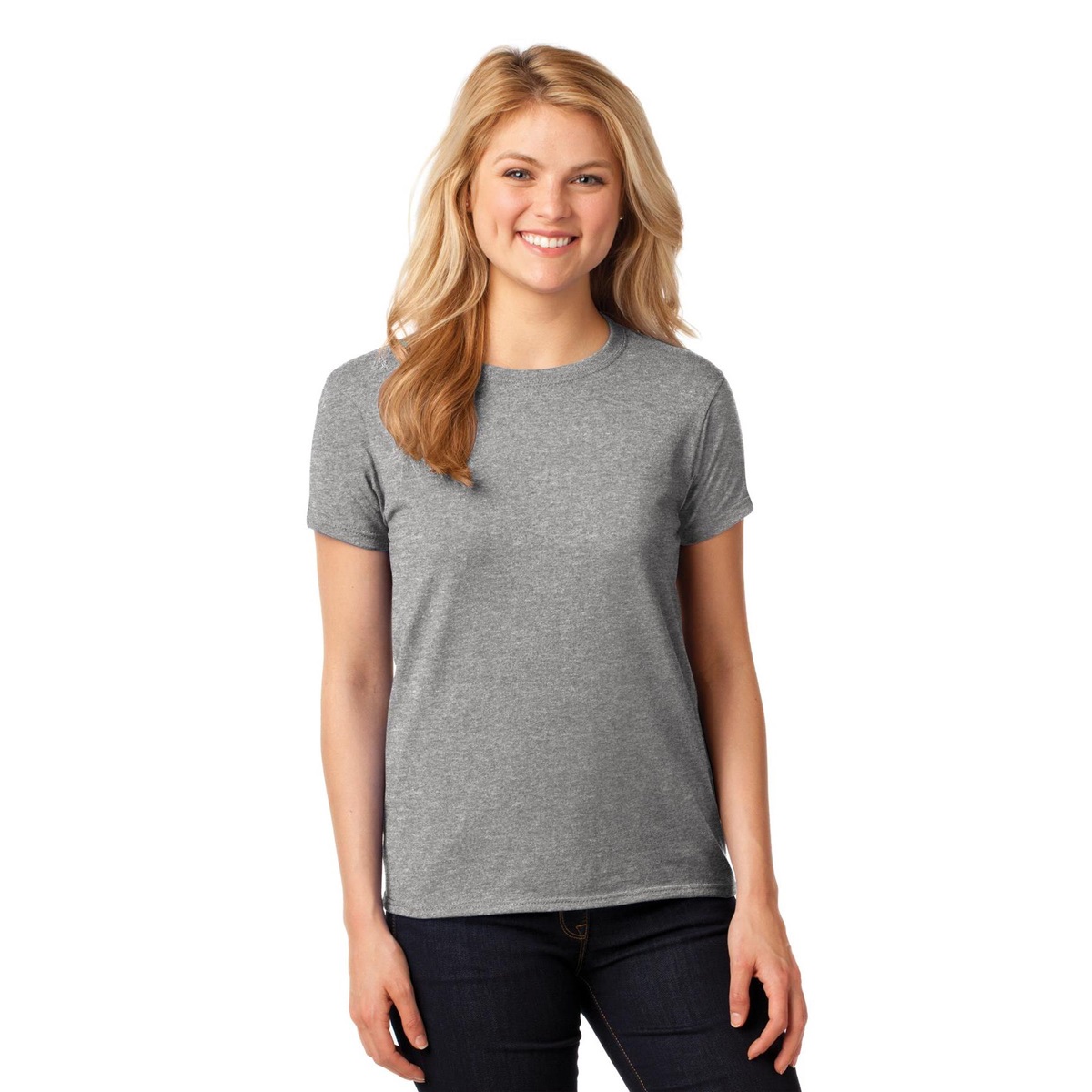 Download Gildan 5000L Ladies Heavy Cotton T-Shirt - Sport Grey ...