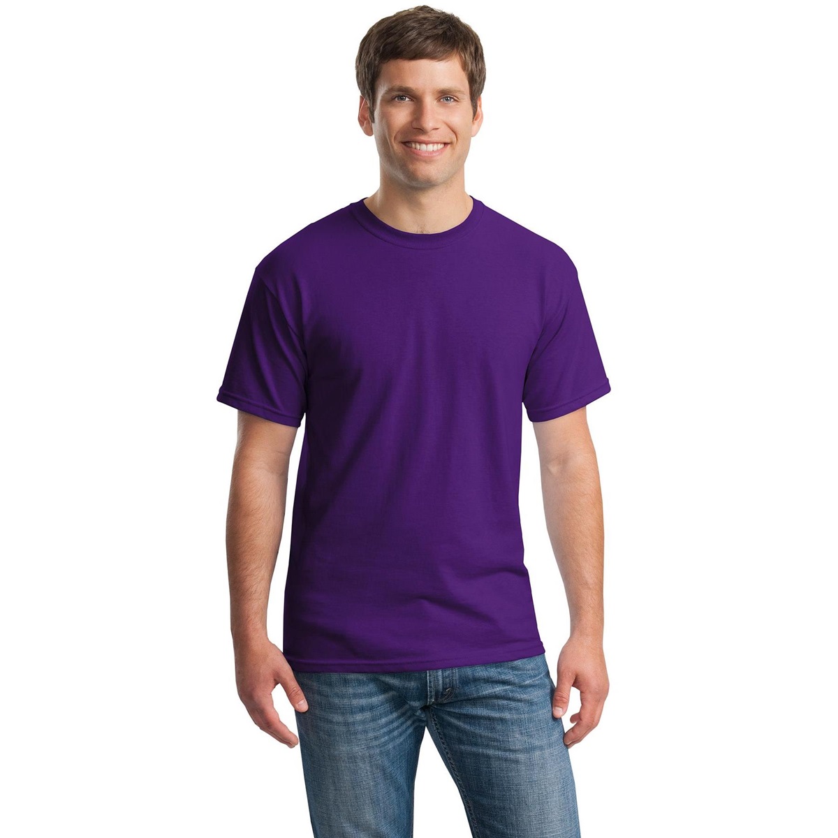 purple tee shirt
