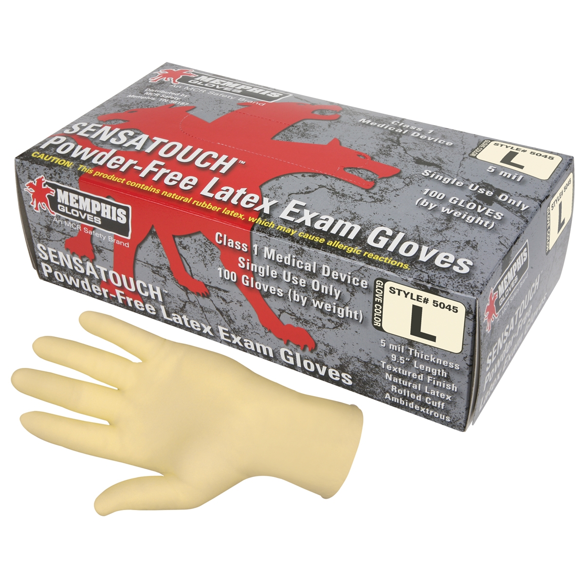 Memphis 5045 SensaTouch Disposable Latex Exam Gloves