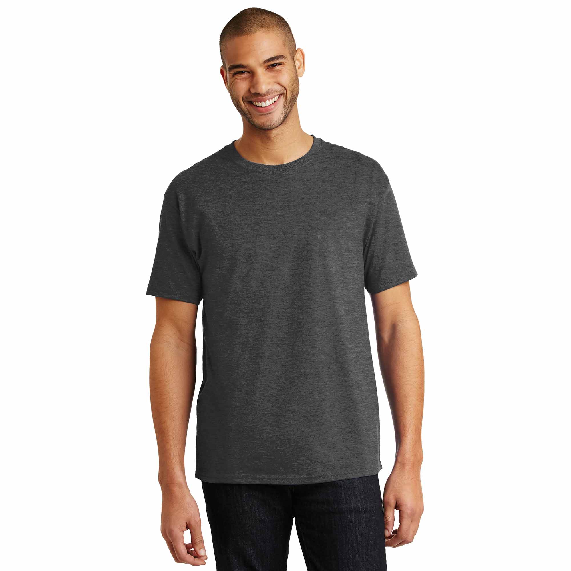 Hanes 5250 Authentic 100% Cotton T-Shirt - Charcoal Heather | Full Source