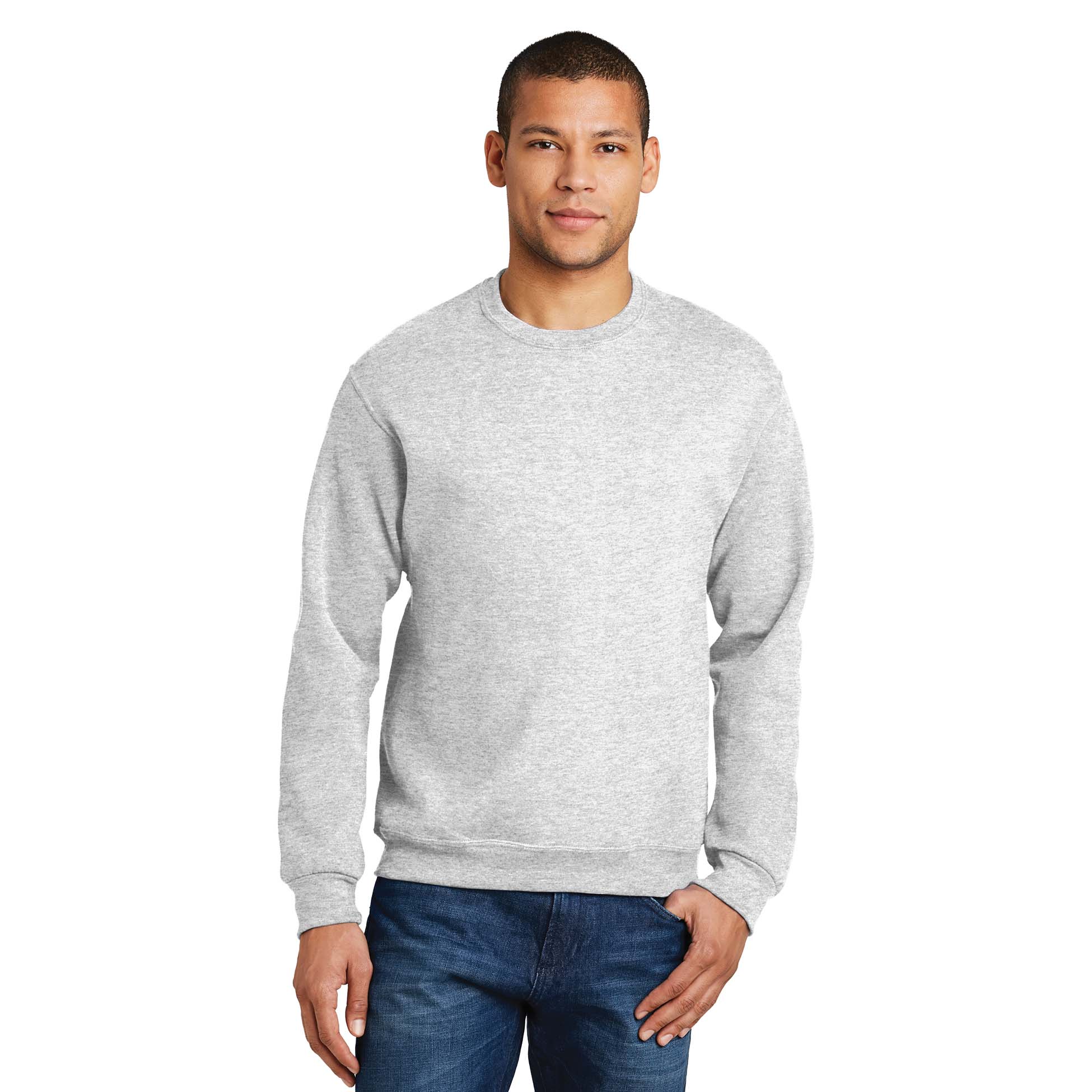 Jerzees 562M NuBlend Crewneck Sweatshirt - Ash | Full Source