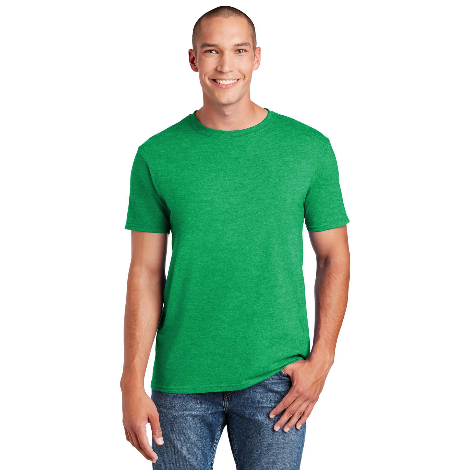 Gildan 64000 Softstyle T-Shirt - Heather Irish Green | Full Source