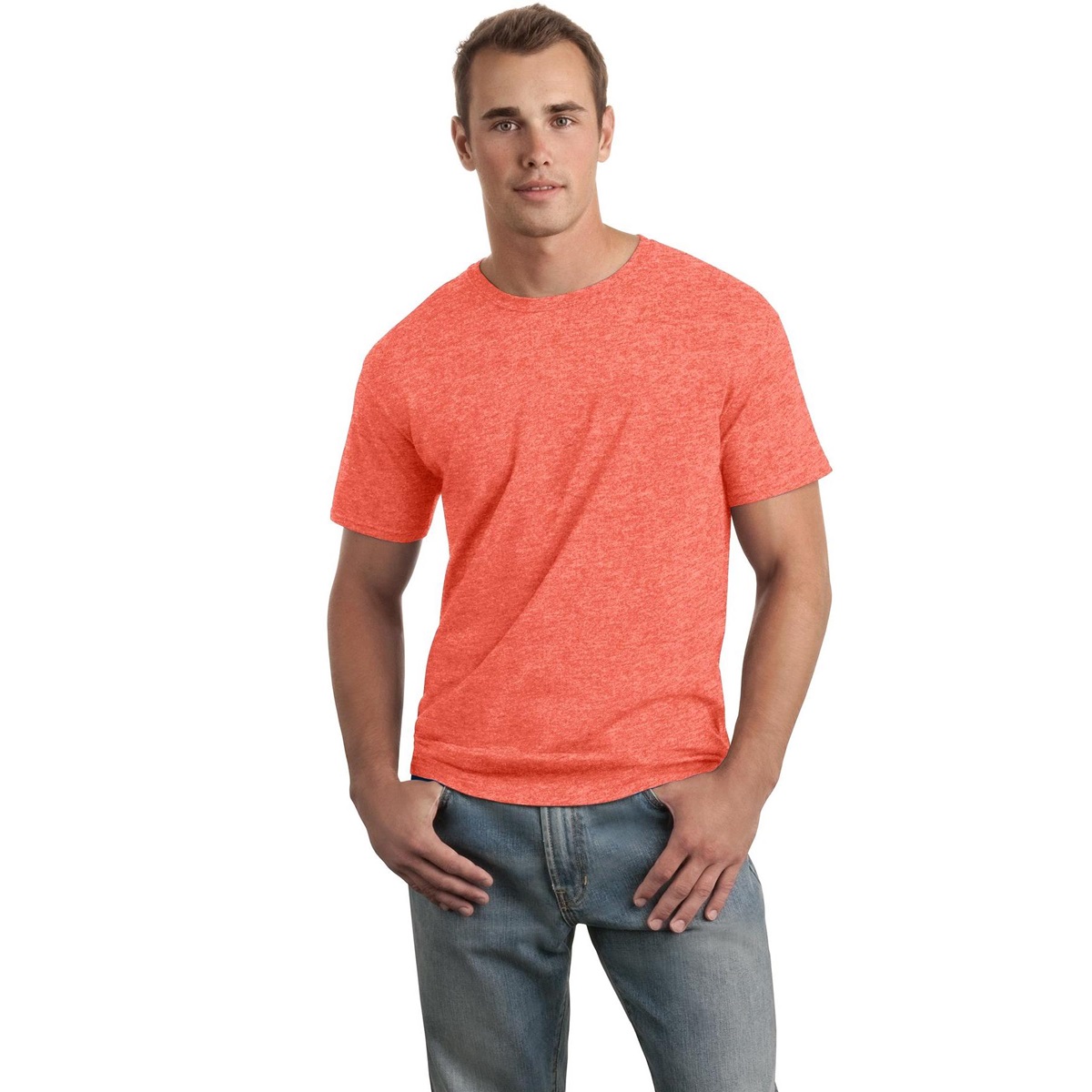 Gildan 64000 Softstyle T-Shirt - Heather Orange | FullSource.com