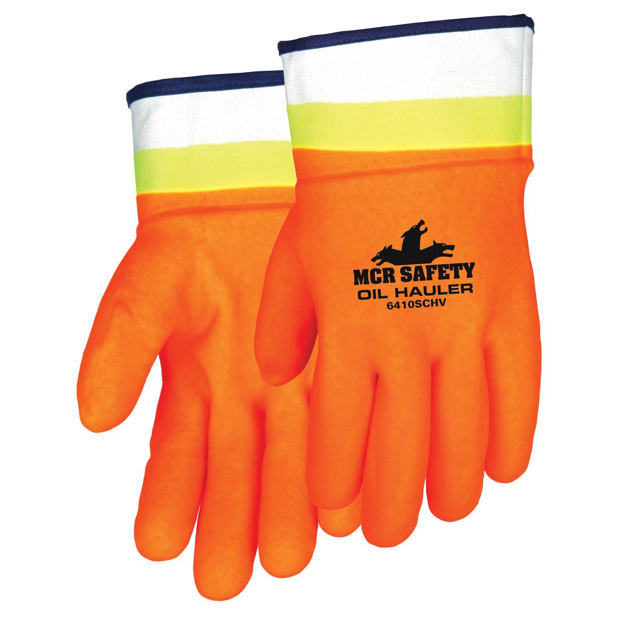 MCR Safety Ninja Ice N9690FCO Hi-Visibility Work Gloves 15 Gauge Orange  Nylon HPT Fully Coated