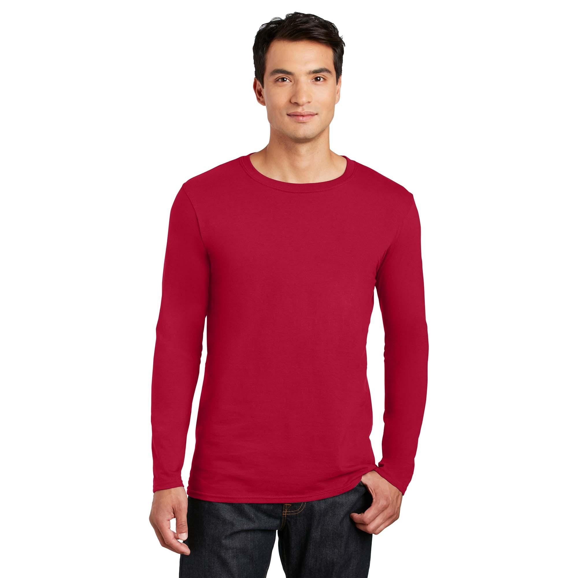 Gildan 64400 Softstyle Long Sleeve T-Shirt - Cherry Red | Full Source