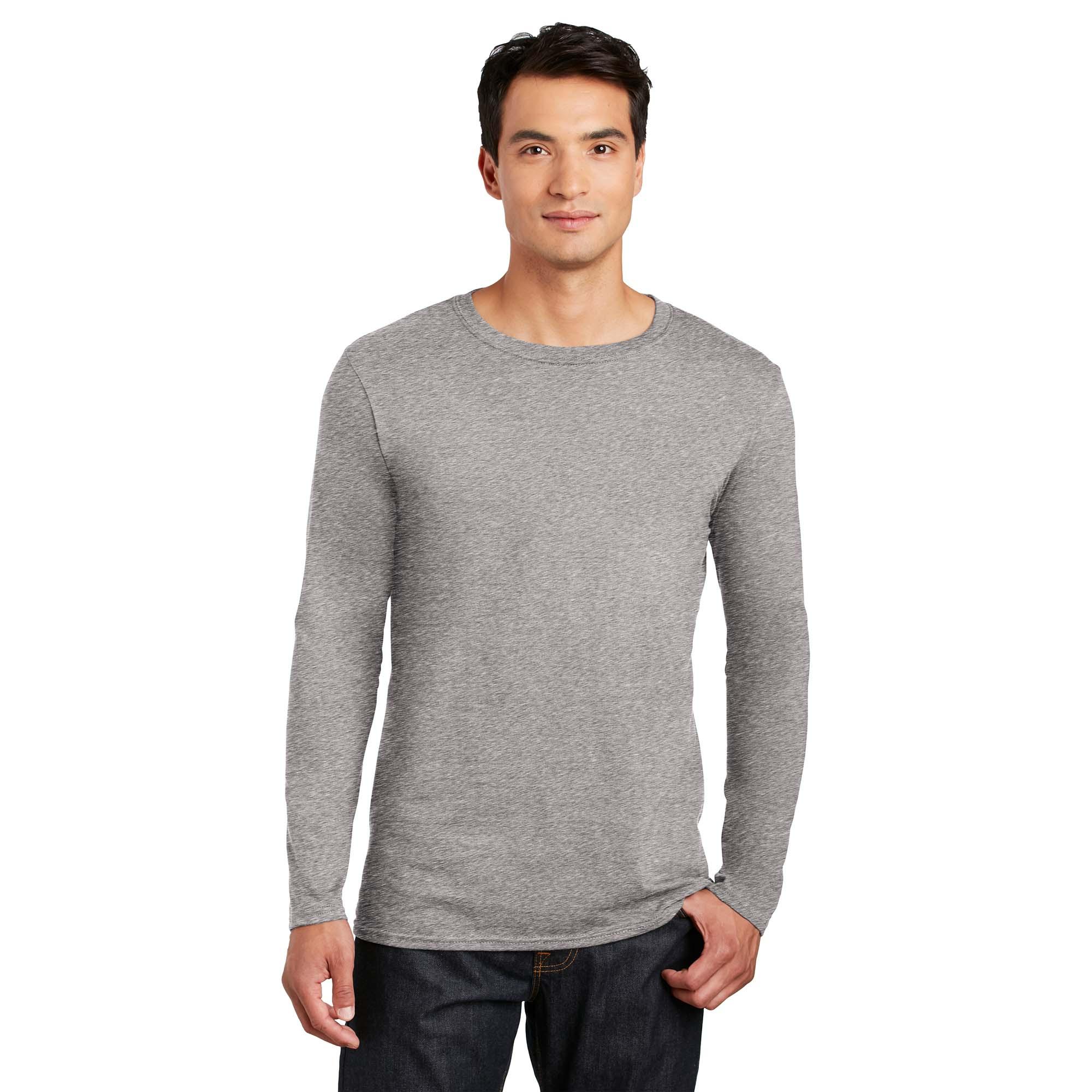 Gildan 64400 Softstyle Long Sleeve T Shirt Sport Grey Full Source