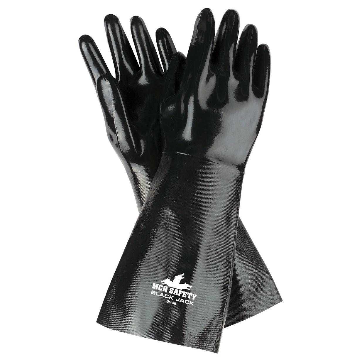 MCR Safety 6948 Black Jack MultiDip Neoprene Gloves Smooth Finish