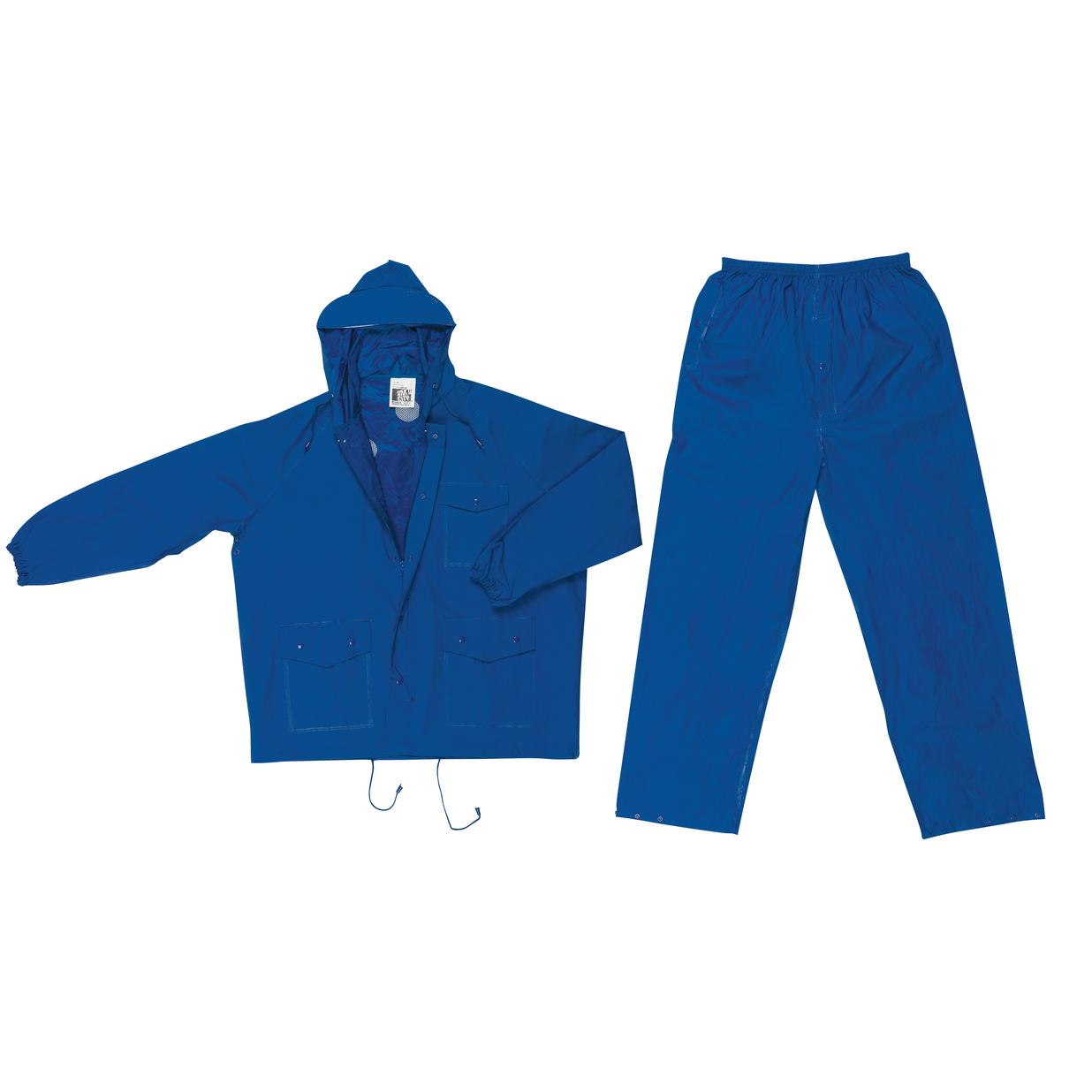 MCR Safety 7032 Challenger 2-Piece Rain Suit Blue Full Source