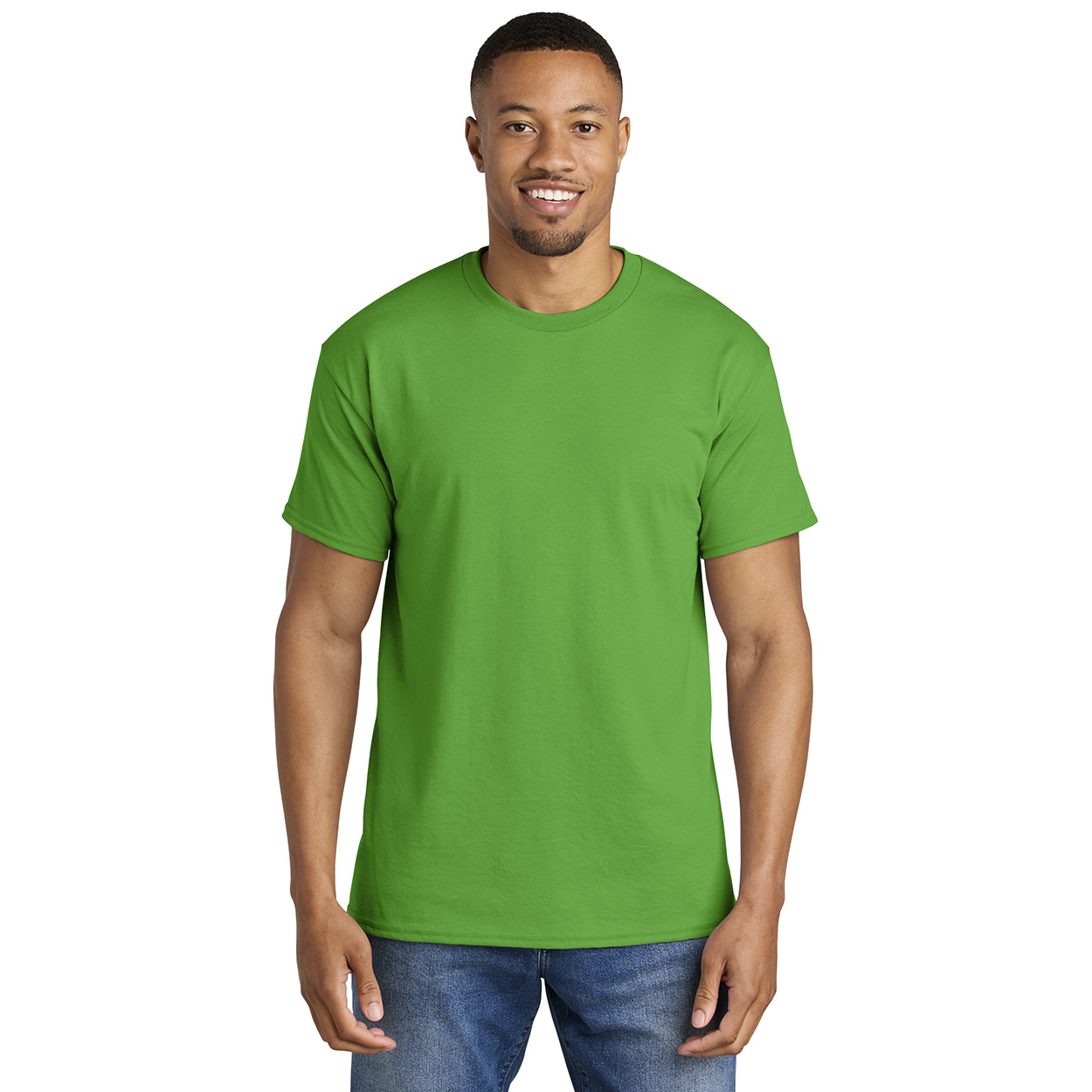 Gildan 8000 DryBlend T-Shirt - Electric Green | Full Source