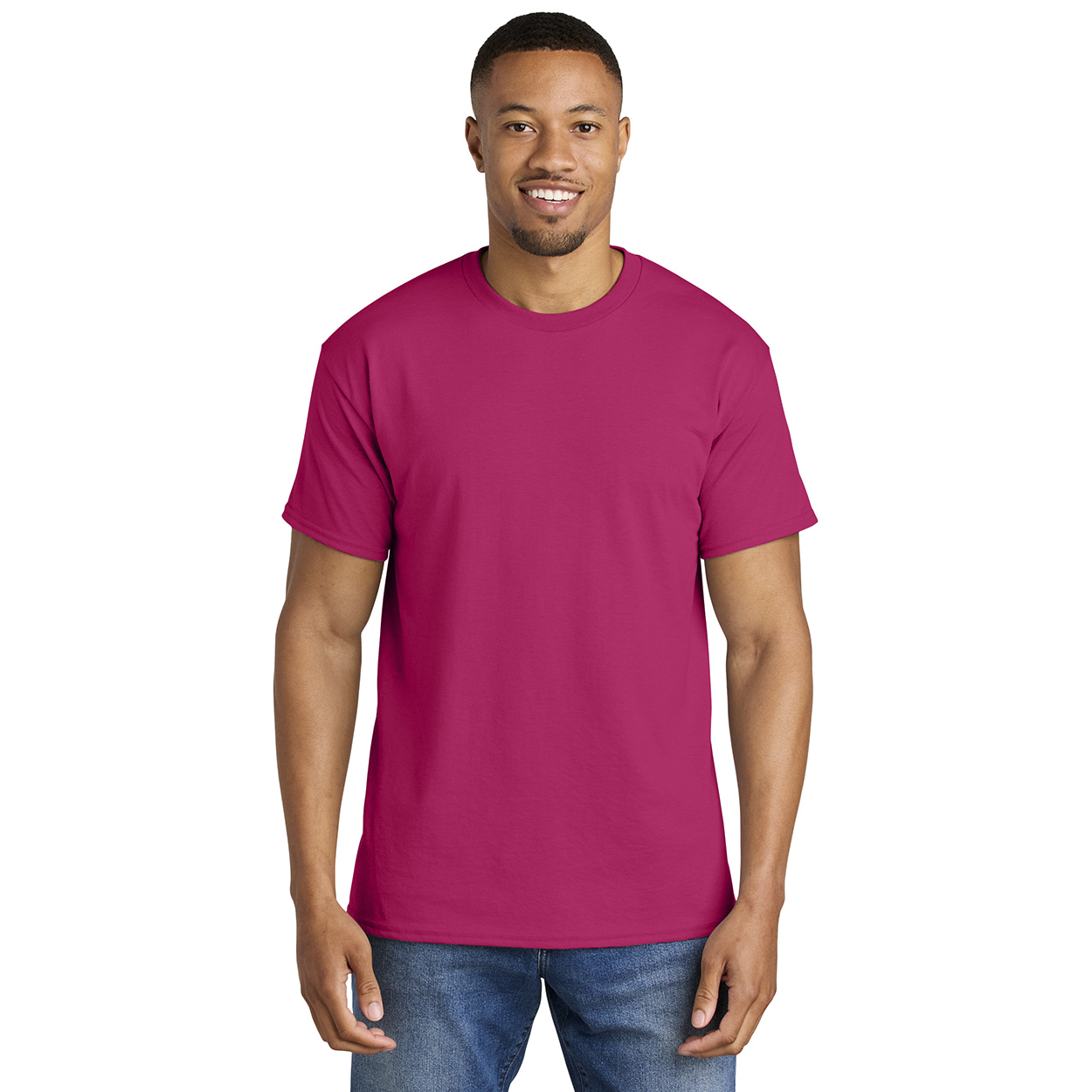 Gildan 8000 DryBlend T-Shirt - Heliconia | Full Source