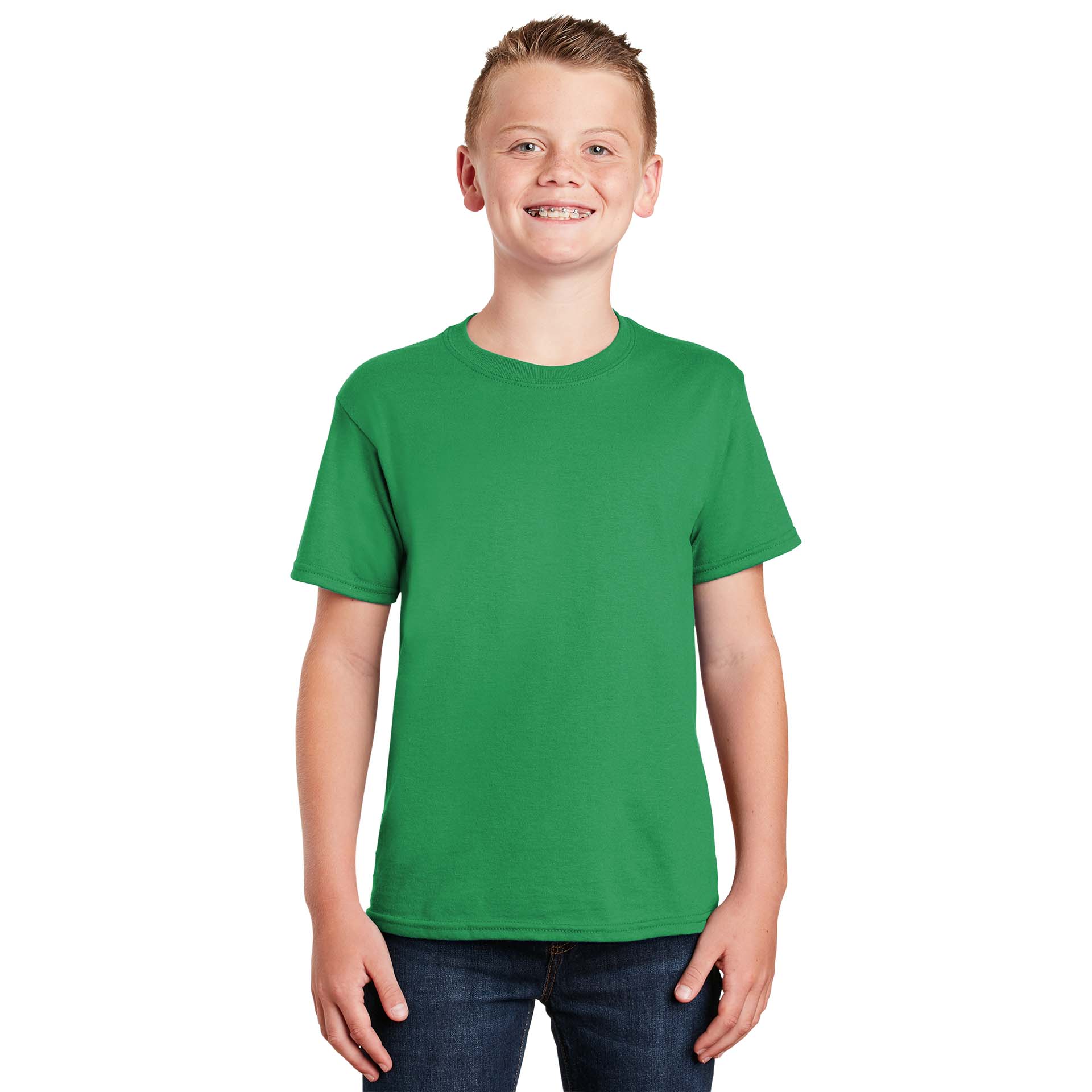 Gildan 8000B Youth DryBlend T-Shirt - Irish Green | Full Source