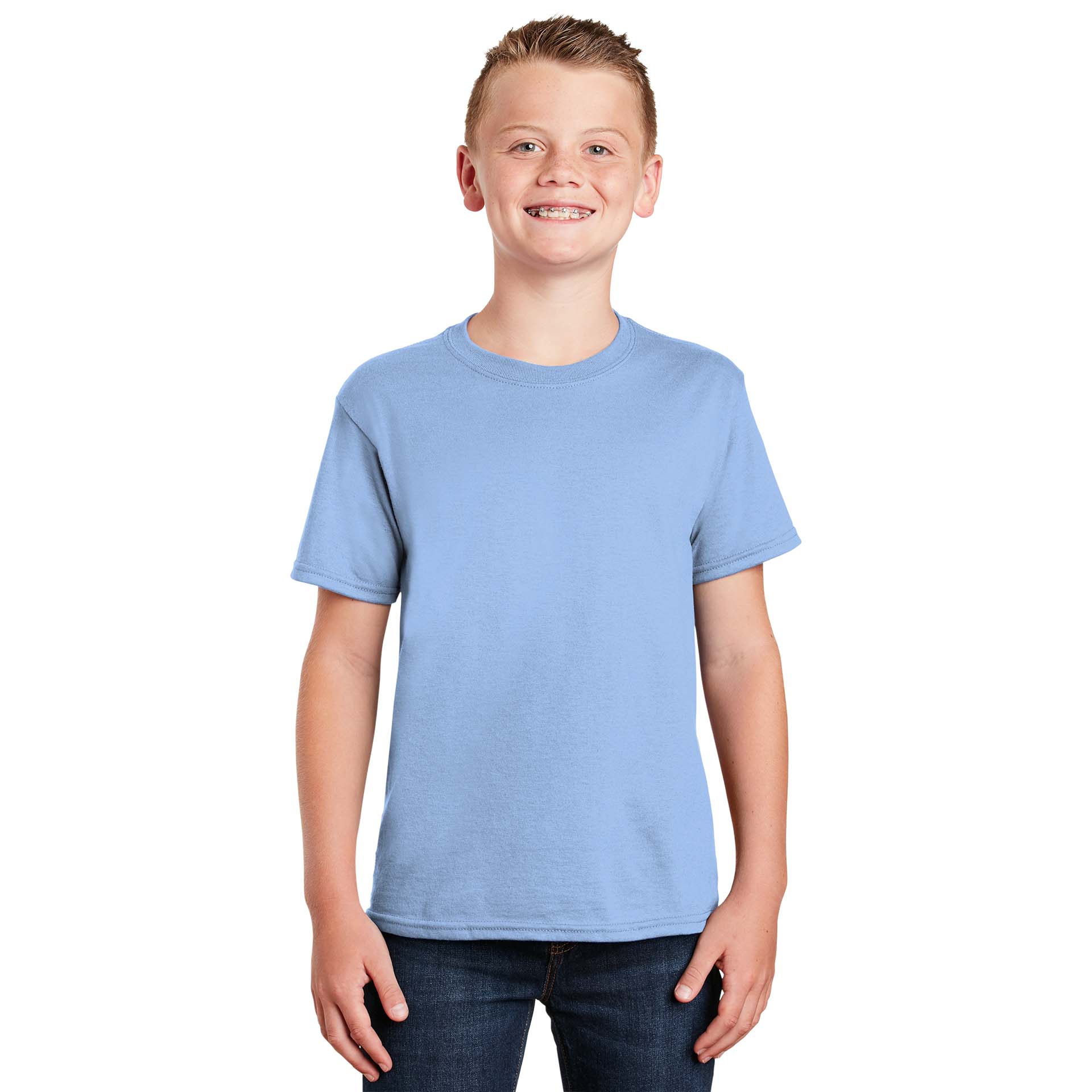 Gildan 8000B Youth DryBlend T-Shirt - Light Blue | Full Source