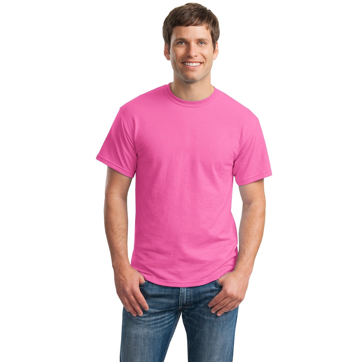 Gildan 8000 DryBlend T-Shirt - Azalea | FullSource.com