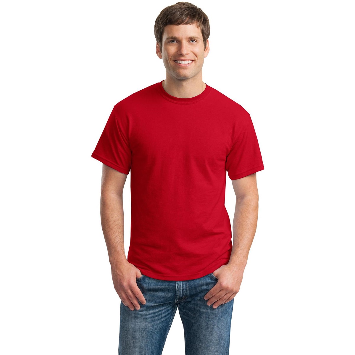 Gildan 8000 DryBlend T-Shirt - Red | FullSource.com