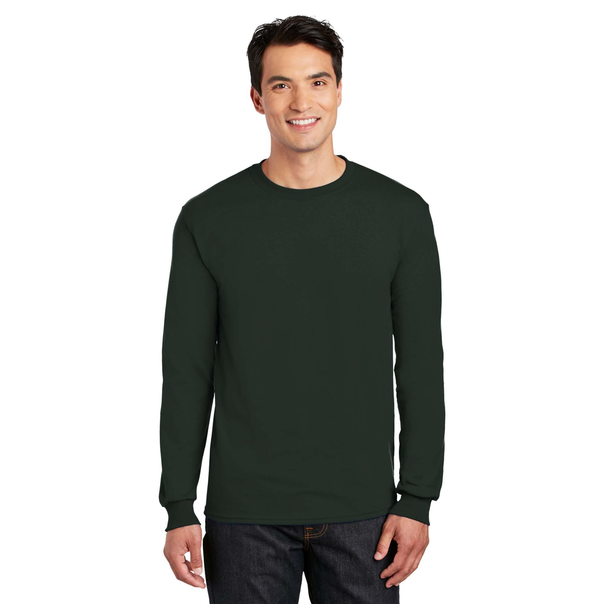 Gildan 8400 DryBlend Long Sleeve T-Shirt - Forest Green | Full Source