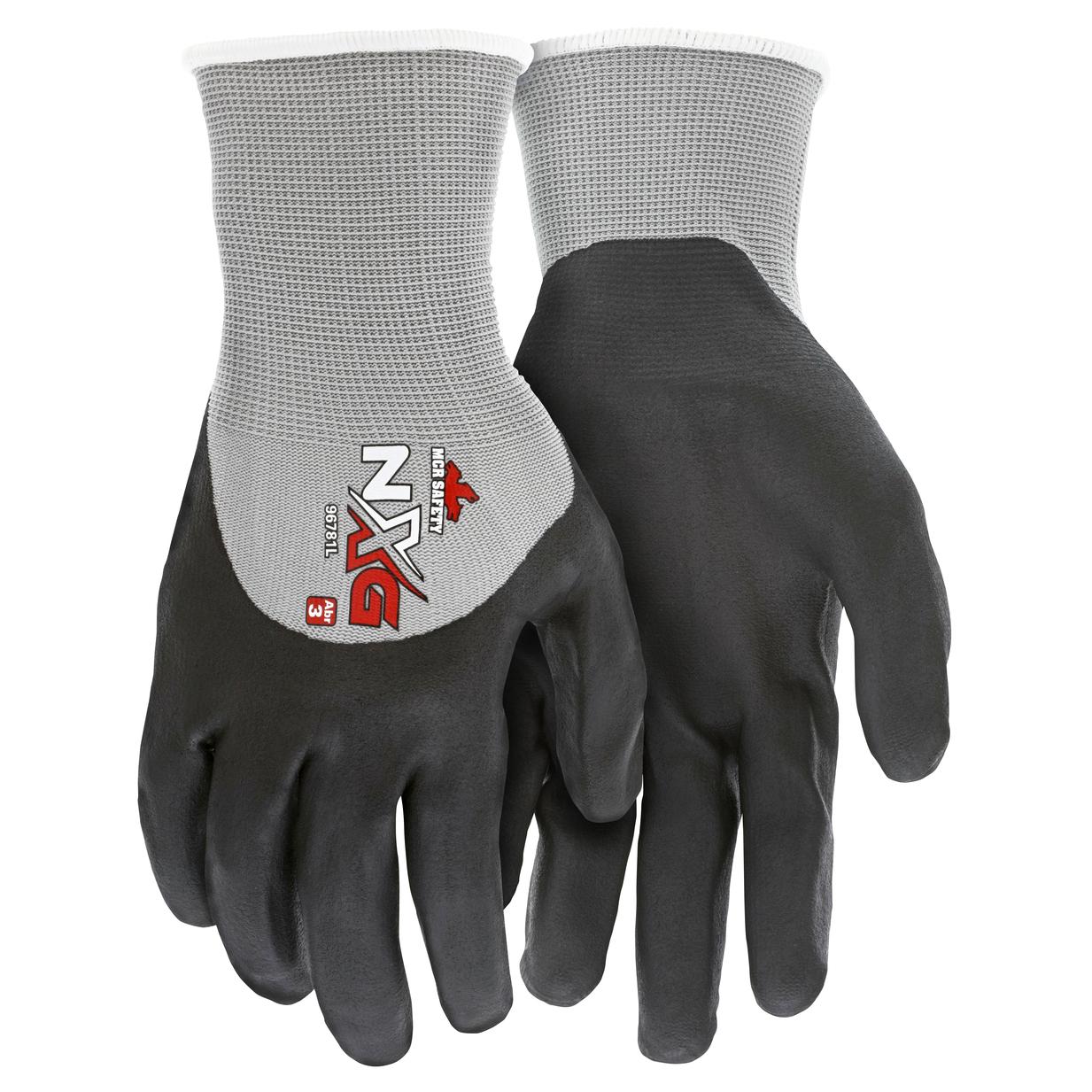 MCR Safety 96781 NXG Foam Dipped Nitrile Over the Knuckle Gloves