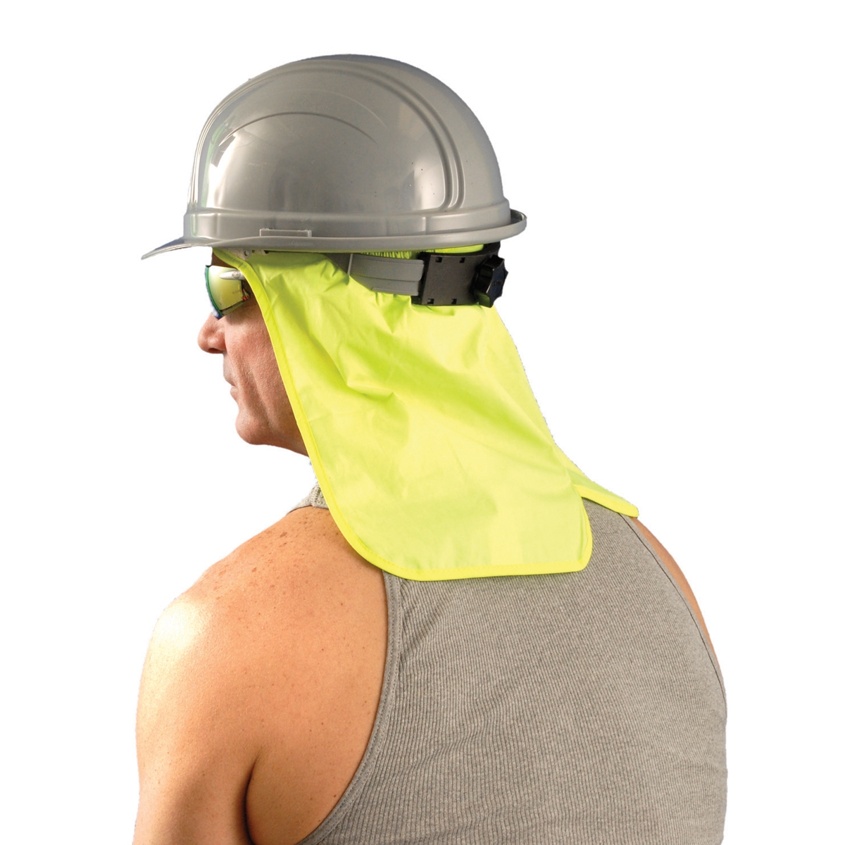 OccuNomix 971HVY Hard Hat Neck Shade Yellow/Lime