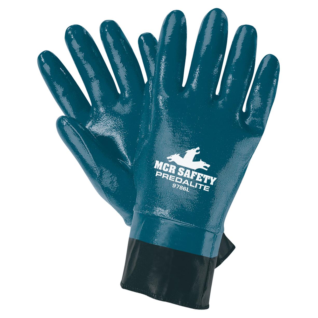 MCR Safety 9761 Predator Fully Coated Nitrile One Size Fits All Blue