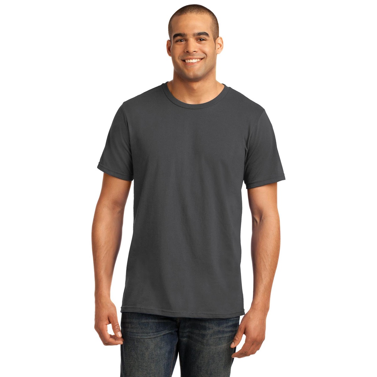 Anvil Men'S Lightweight Tee, Smoke, Large (707738227784)