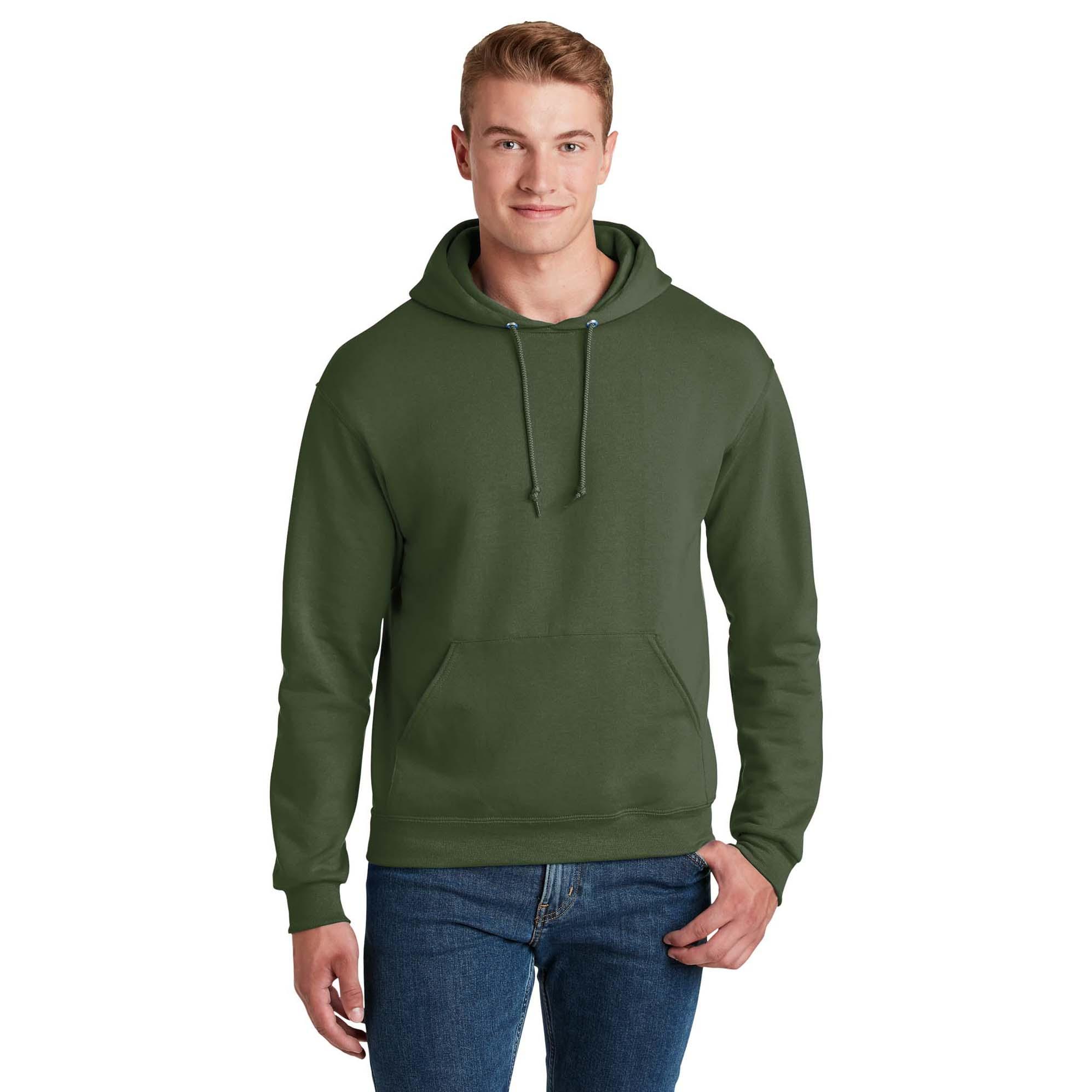 Jerzees 996M NuBlend Pullover Hooded Sweatshirt - Military Green | Full ...