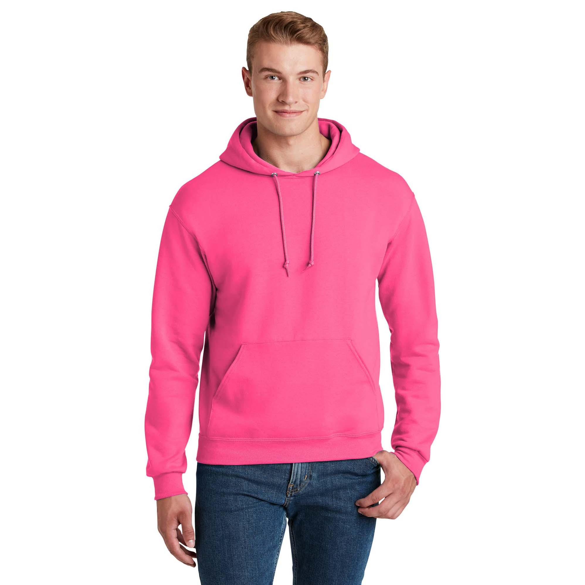 Jerzees 996M NuBlend Pullover Hooded Sweatshirt - Neon Pink | Full