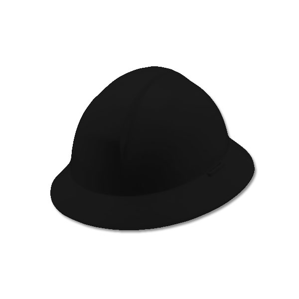 full brim hard hat black