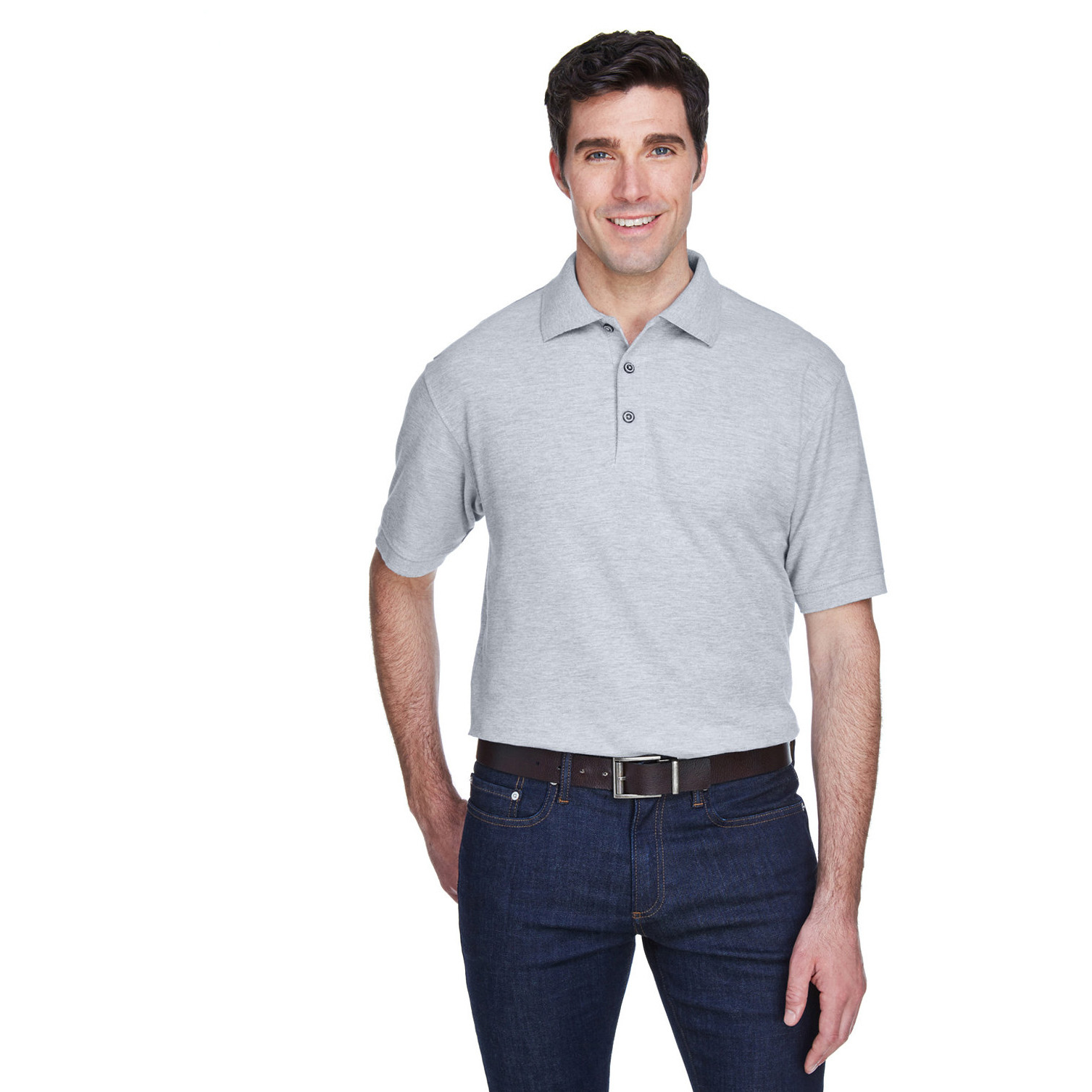 UltraClub Men's Short Sleeve Whisper Twill Shirt – Soft 55% Cotton/45% Polyester, Sizes S-4XL - View #10