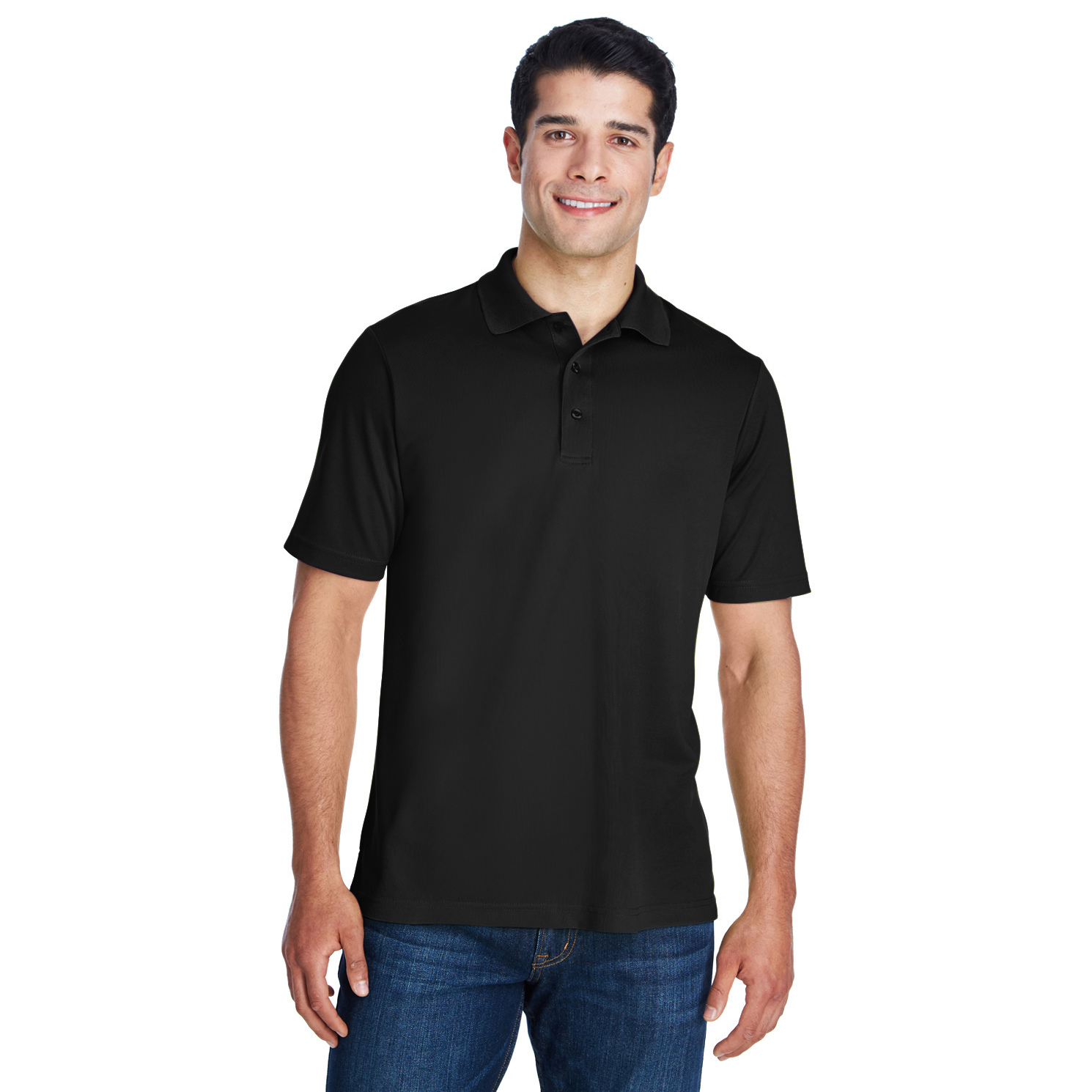 Core 365 88181T Men's Tall Origin Performance Pique Polo - Black