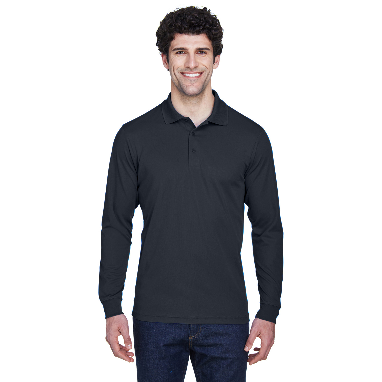 Core 365 88192 Men's Pinnacle Performance Long-Sleeve Pique Polo