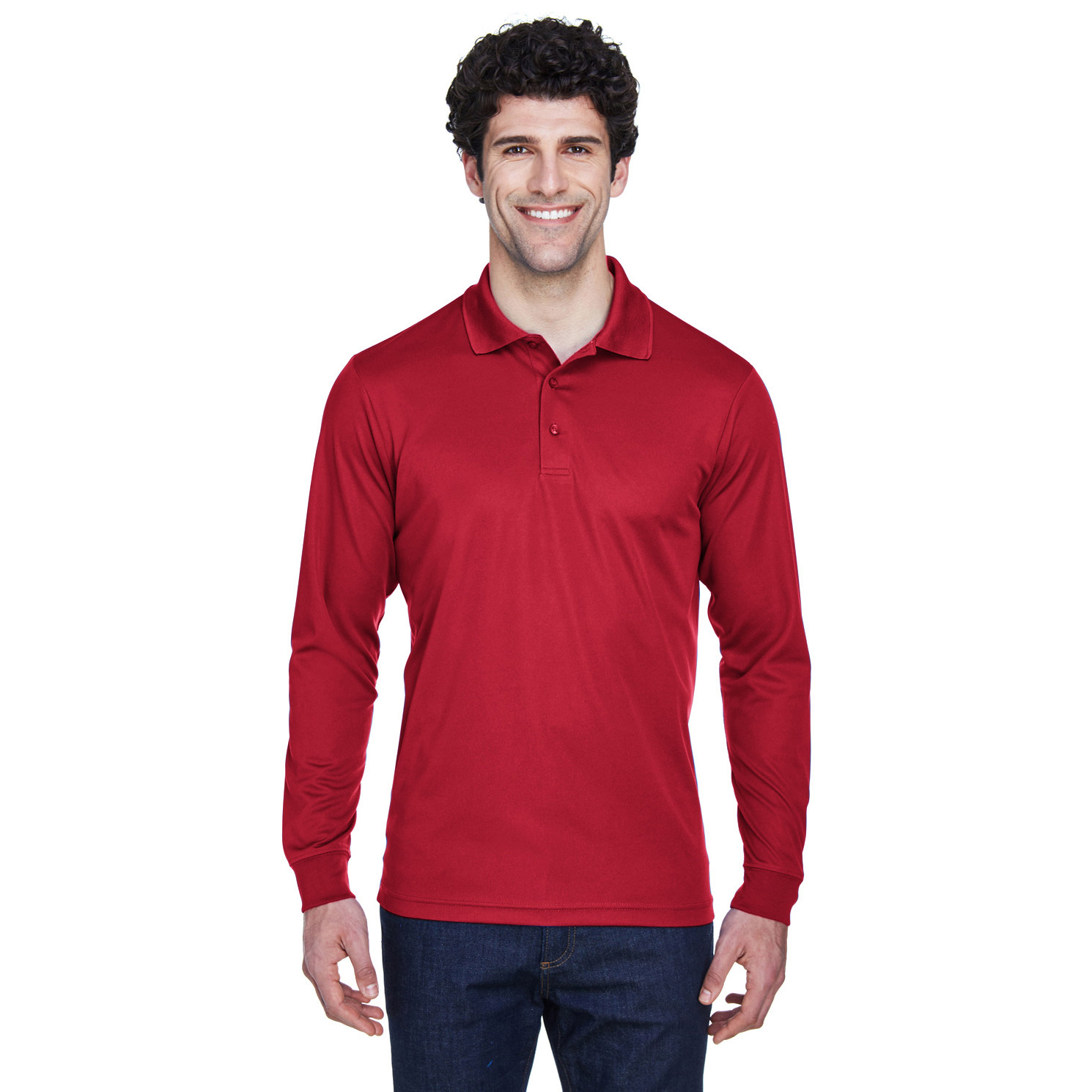 Core 365 88192 Men's Pinnacle Performance Long-Sleeve Pique Polo ...
