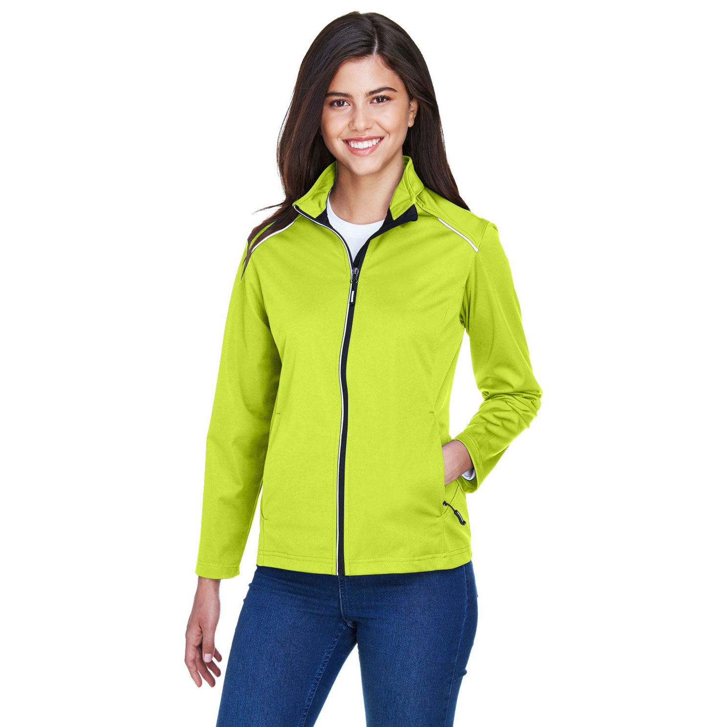 Core 365 CE708W Ladies Techno Lite Three-Layer Knit Tech-Shell - Safety ...