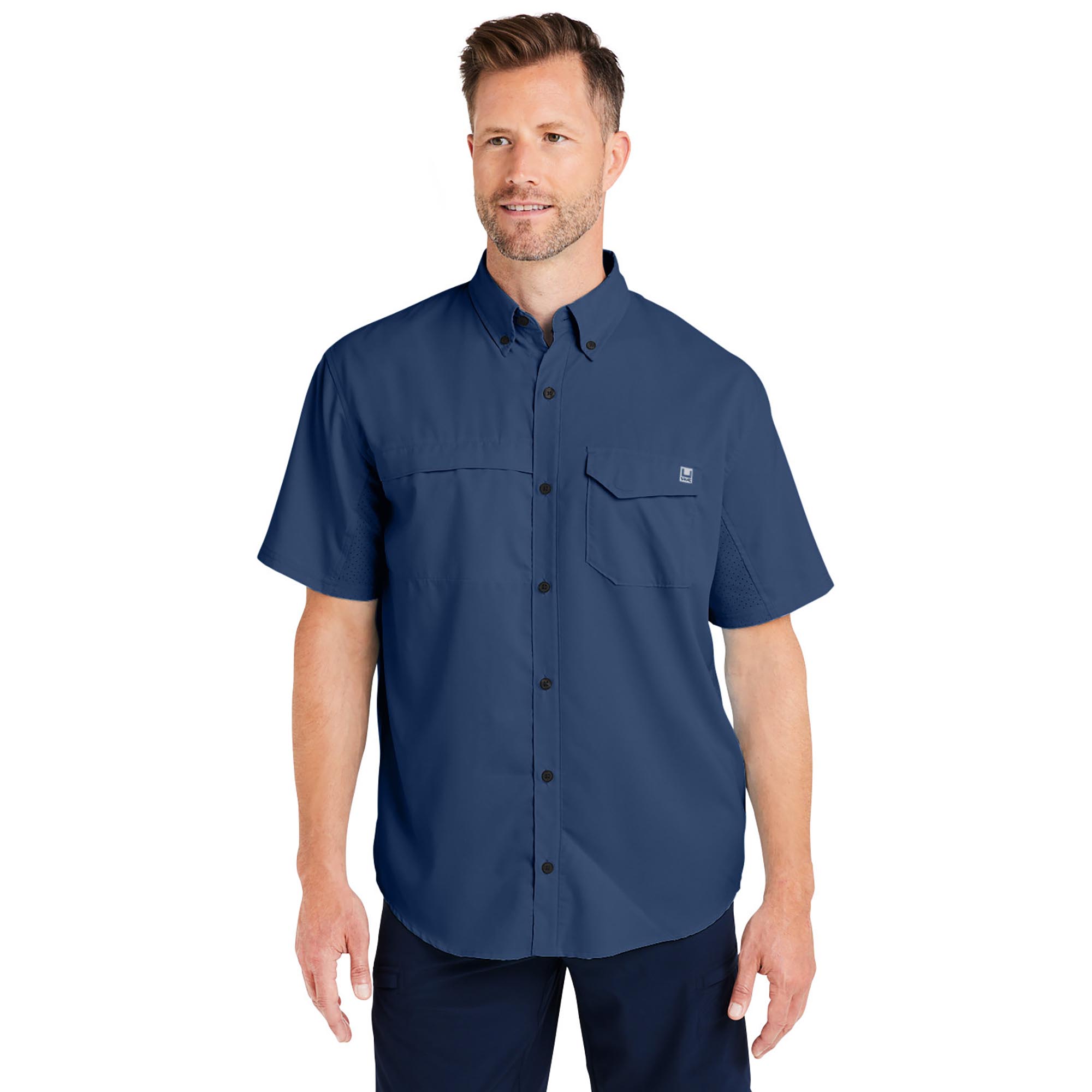 HUK H150171 Tide Point Short Sleeve Shirt - Naval Academy | Full