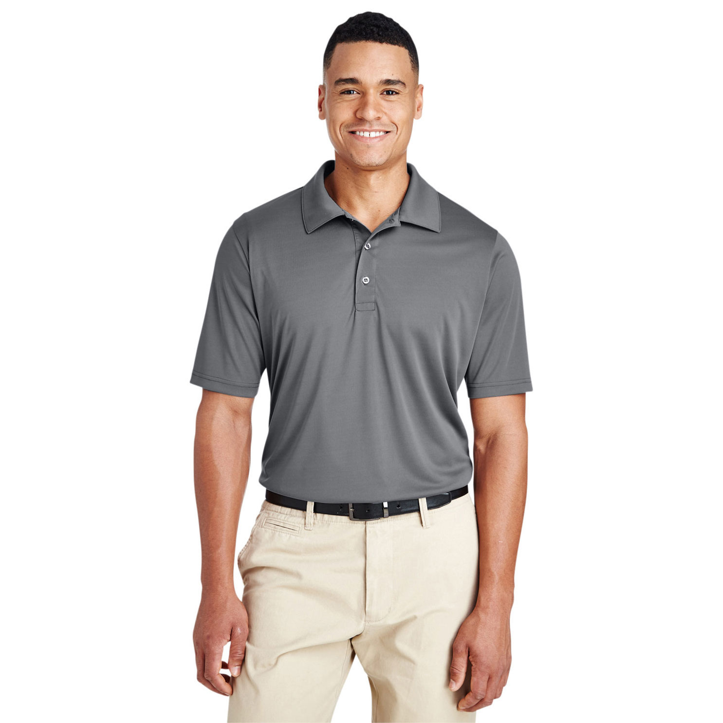 Team 365 TT51T Men's Tall Zone Performance Polo - Sport Graphite | Full ...