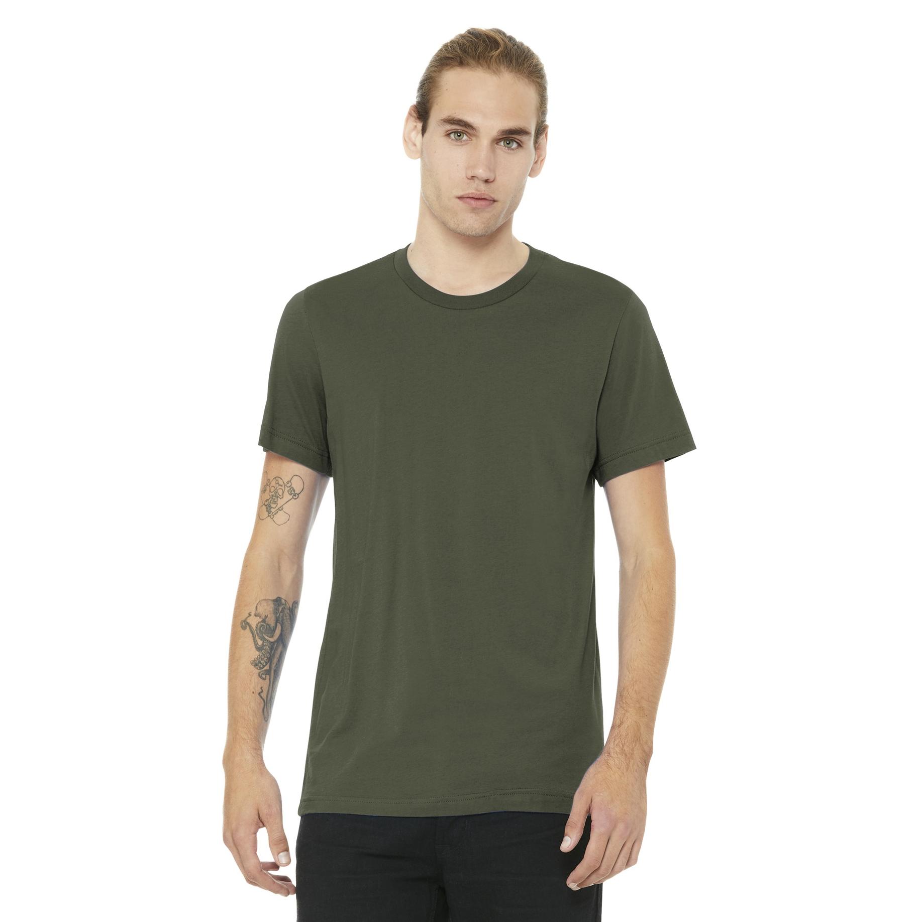 Bella + Canvas BC3001 Unisex Jersey Short Sleeve Tee - Army | Full Source