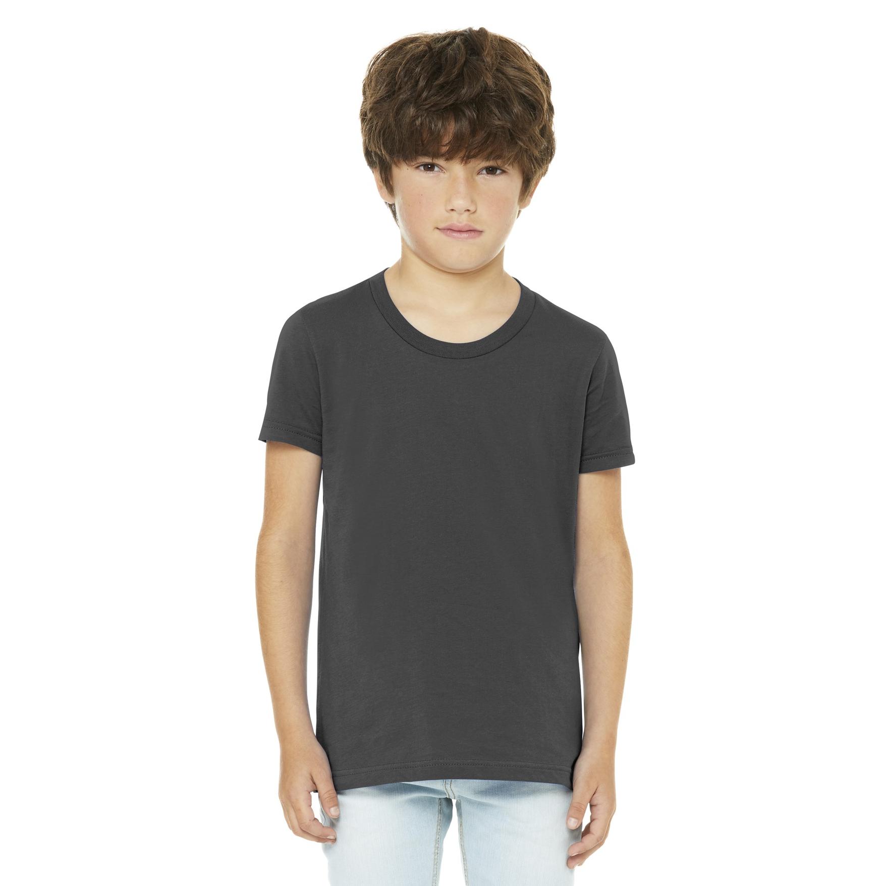 Bella + Canvas BC3001Y Youth Jersey Short Sleeve Tee - Asphalt | Full ...
