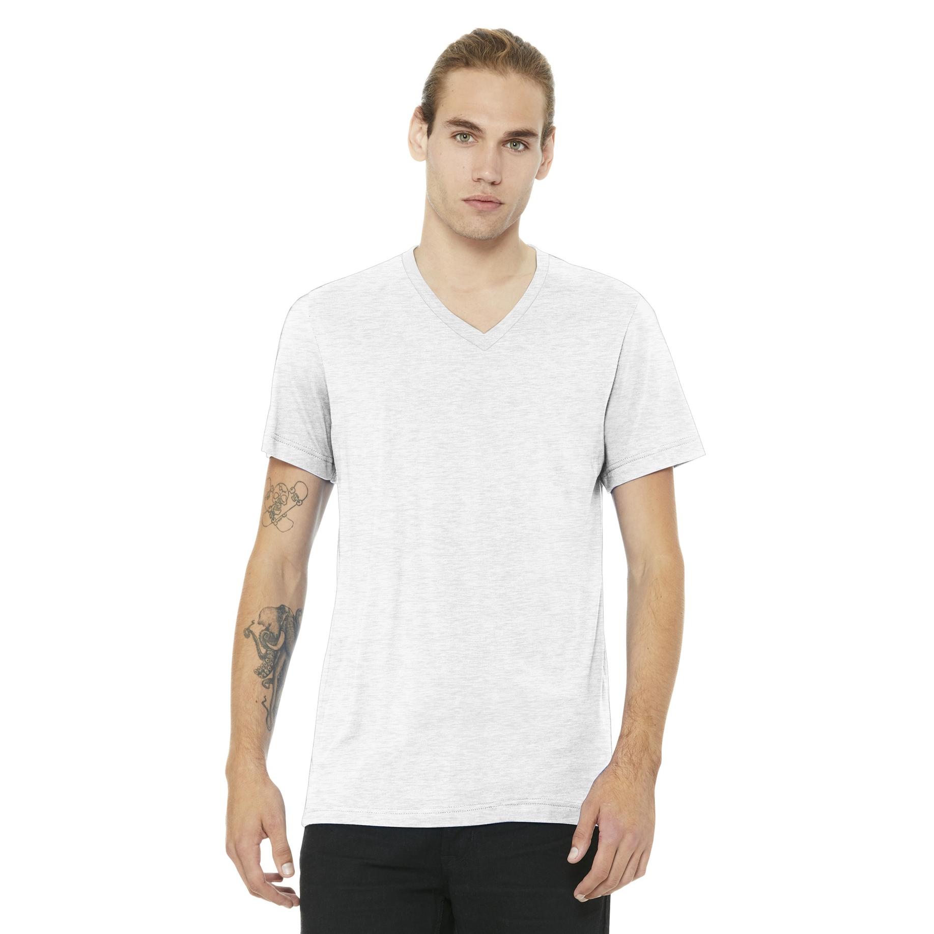Bella + Canvas BC3005 Unisex Jersey Short Sleeve V-Neck Tee - Ash ...