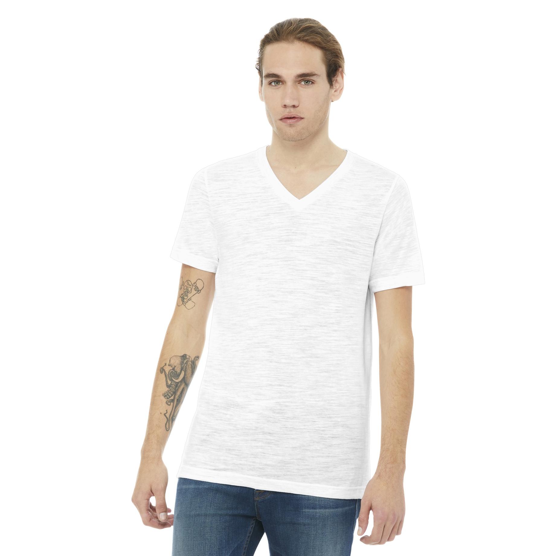 Bella + Canvas BC3005 Unisex Jersey Short Sleeve V-Neck Tee - White ...