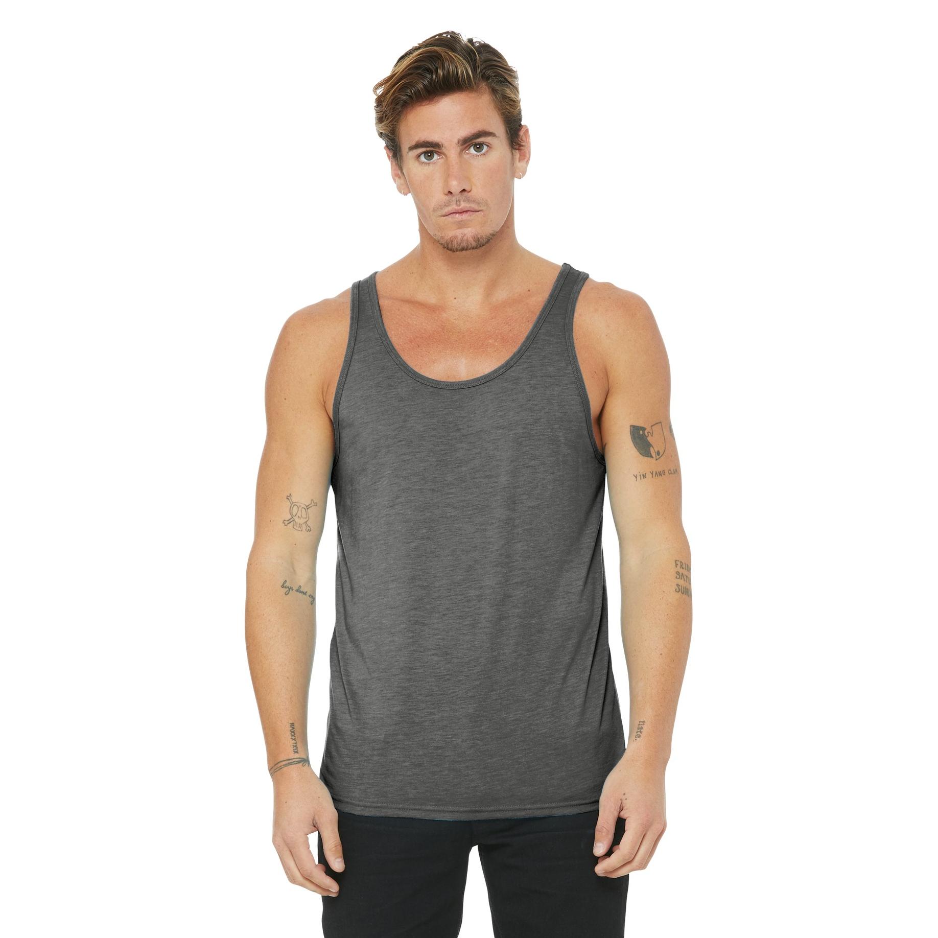Bella Canvas BC3480 Unisex Jersey Tank Grey Triblend