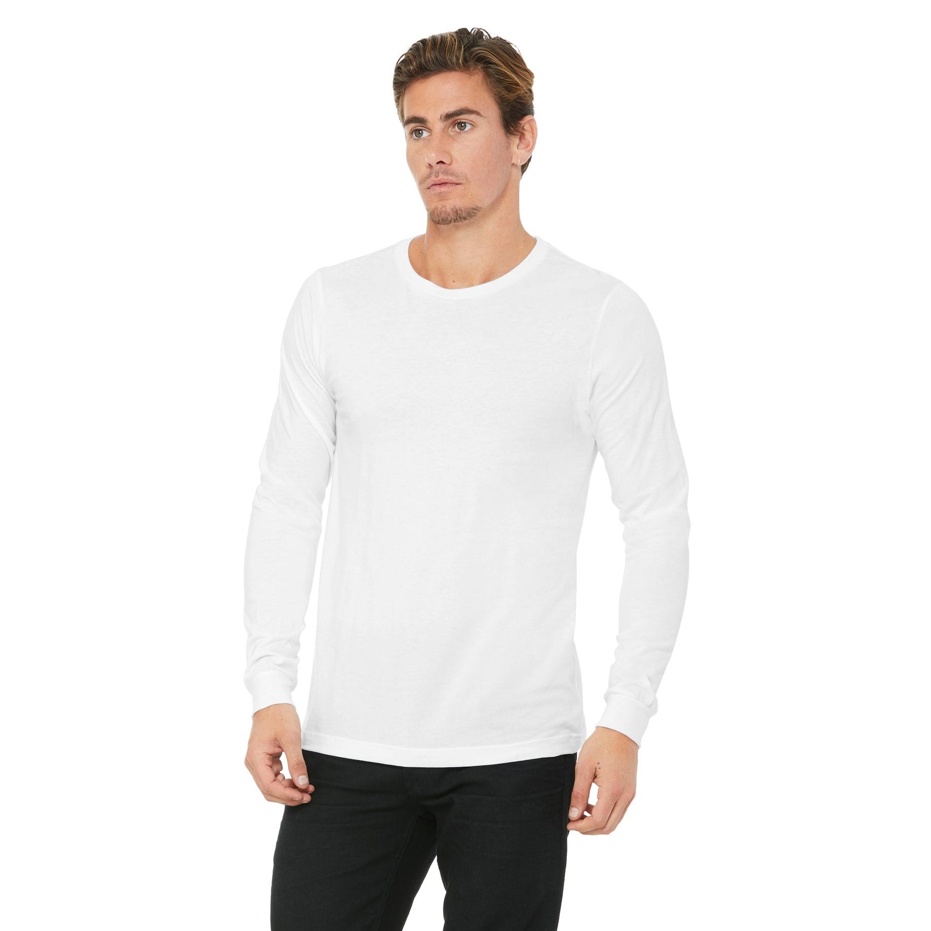 Bella + Canvas BC3501 Unisex Jersey Long Sleeve Tee - White | Full Source