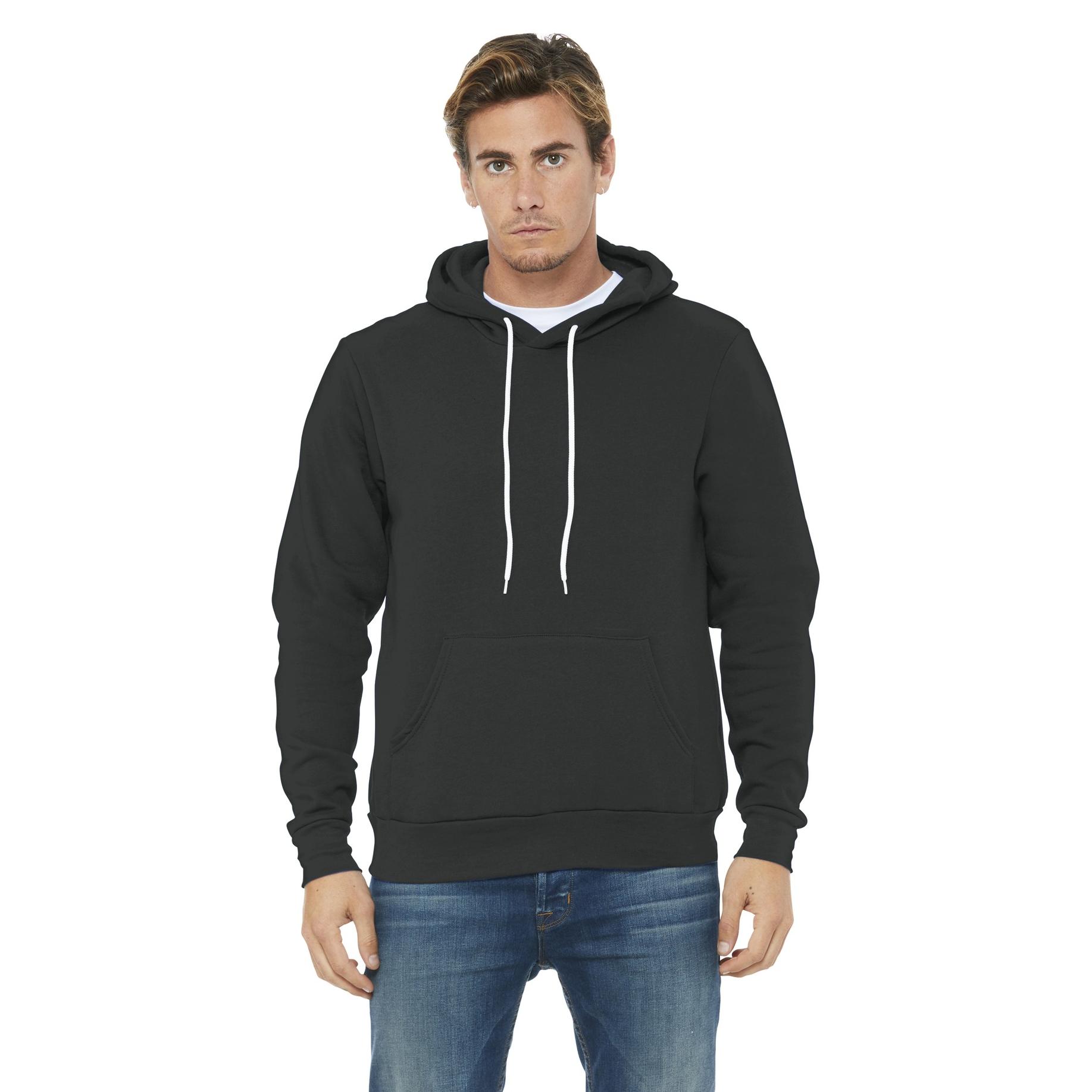 Bella + Canvas BC3719 Unisex Sponge Fleece Pullover Hoodie - Dark Grey ...