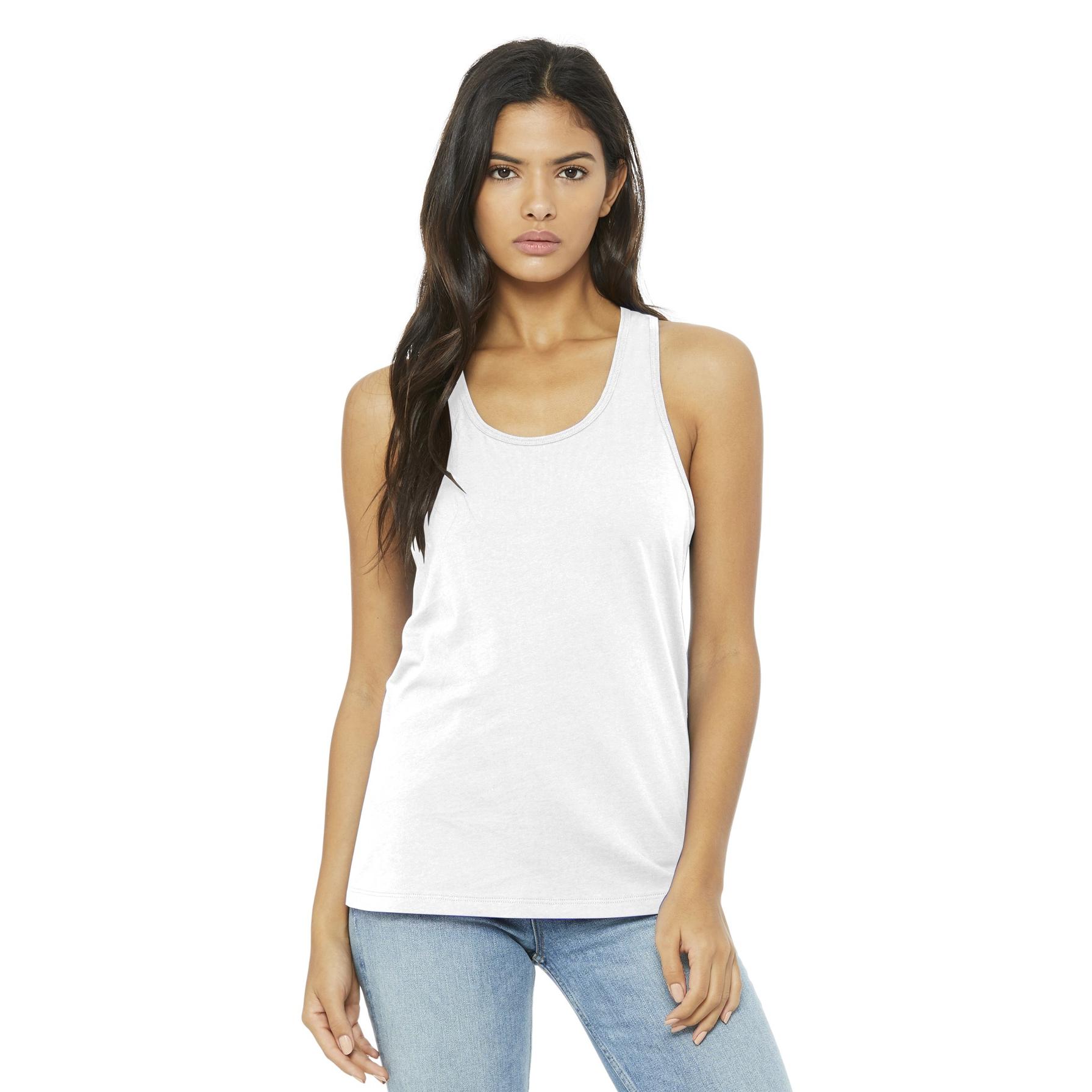 Bella Canvas BC6008 Women’s Jersey Racerback Tank White