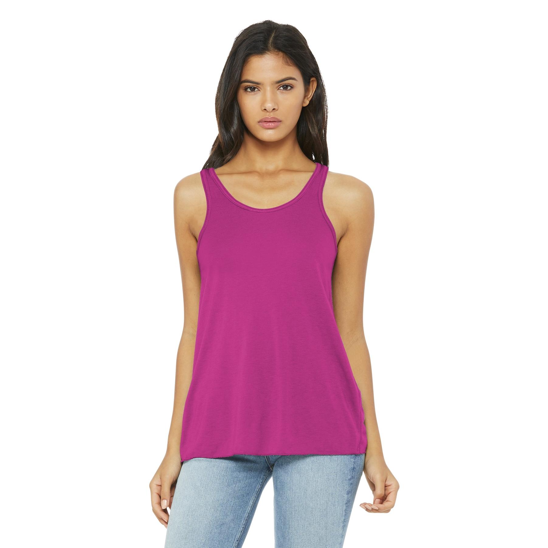 Bella + Canvas BC8800 Women's Flowy Racerback Tank - Berry | Full Source