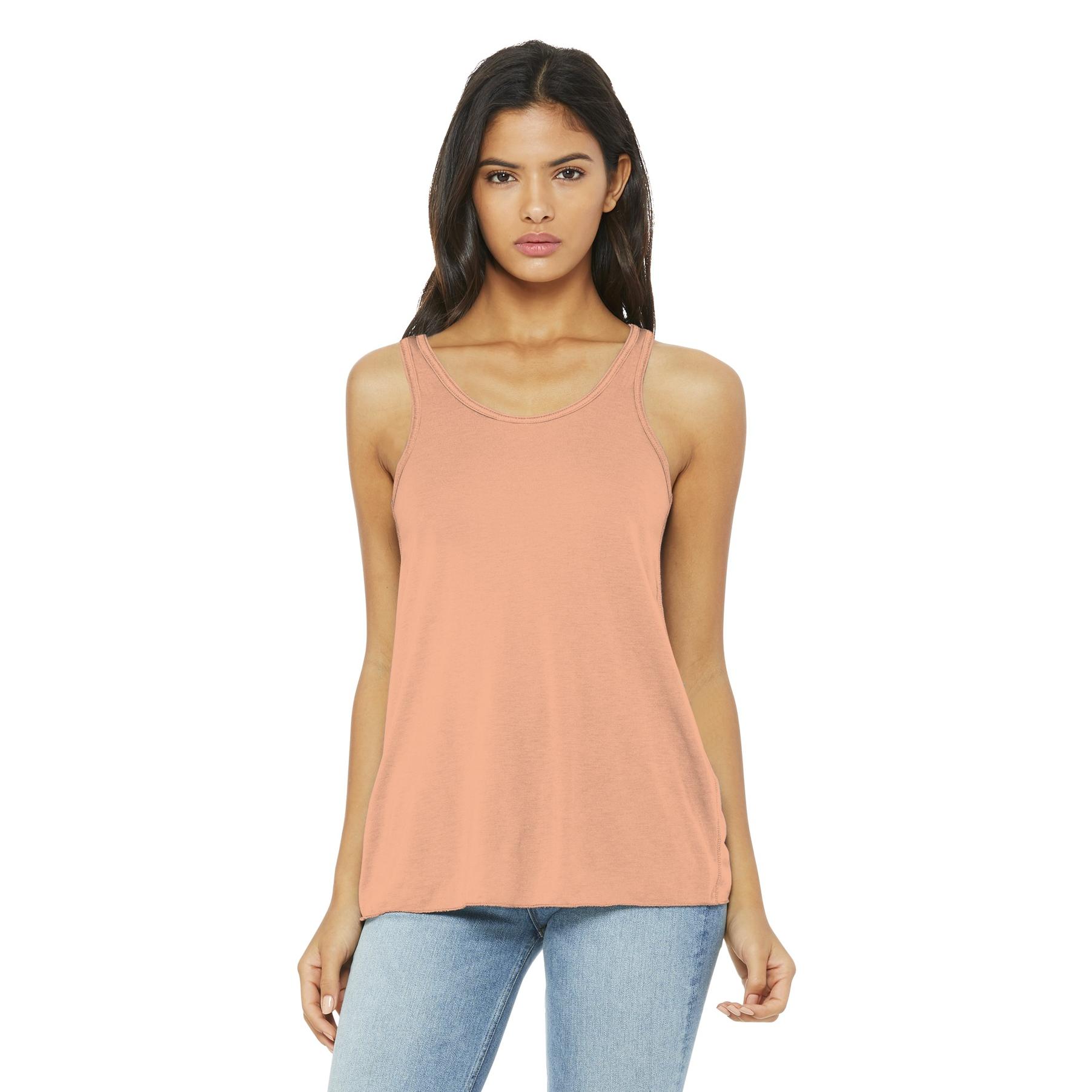 Bella + Canvas BC8800 Women's Flowy Racerback Tank - Peach | Full Source