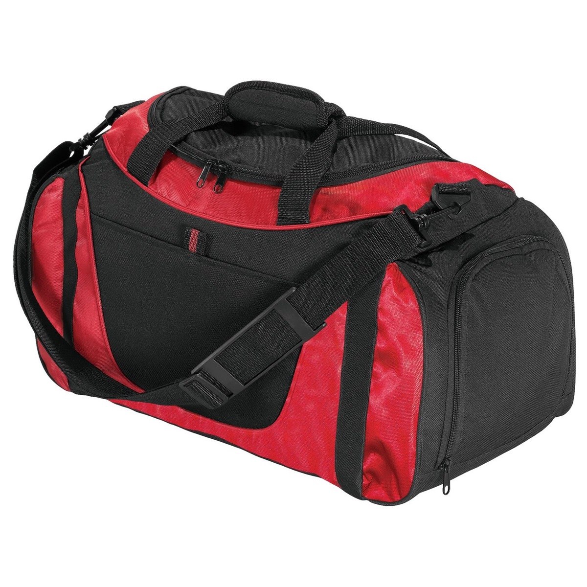Port Authority BG1040 Two-Tone Small Duffel - Red/Black | Full Source