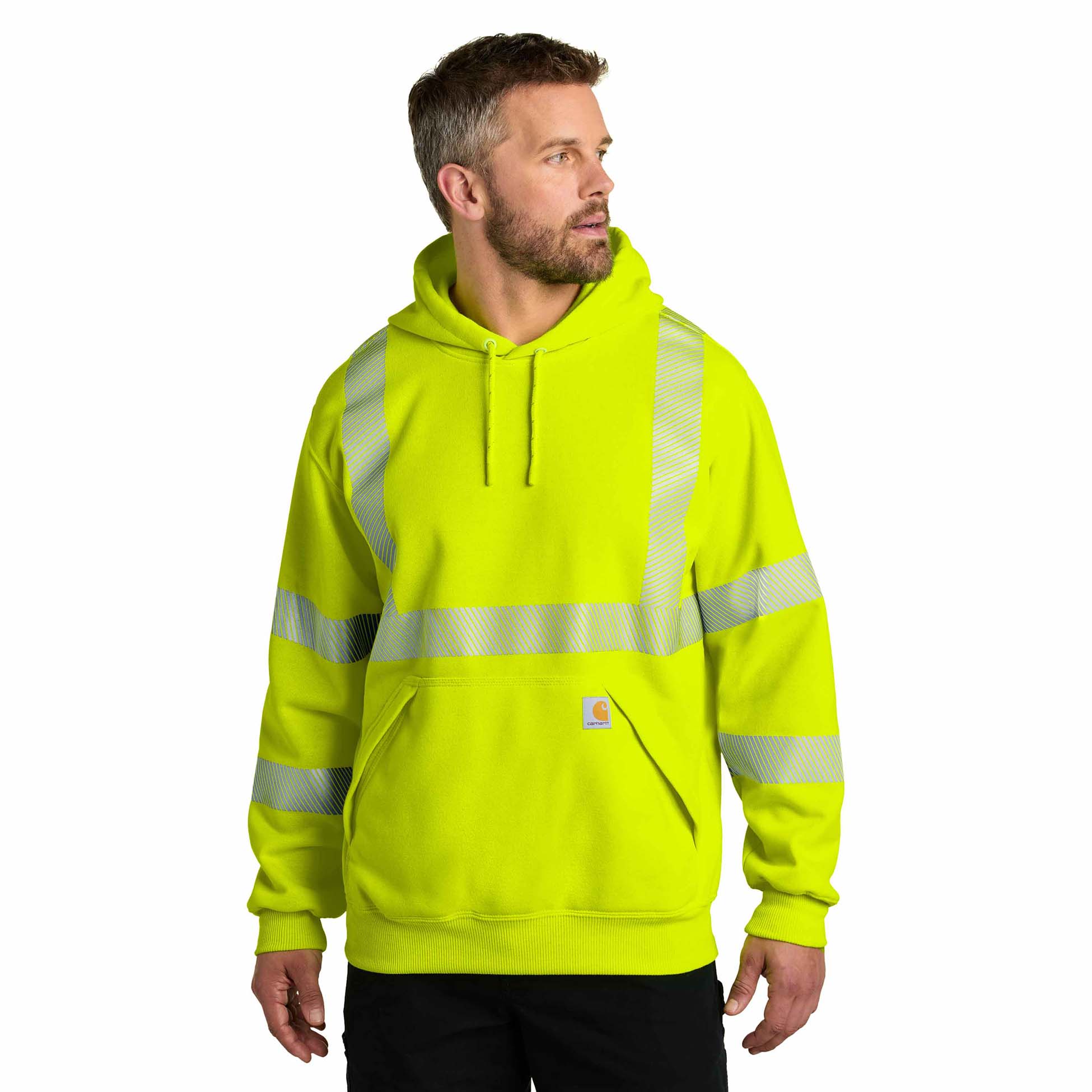 Carhartt CT104987 ANSI 107 Class 3 Hooded Sweatshirt - Brite Lime