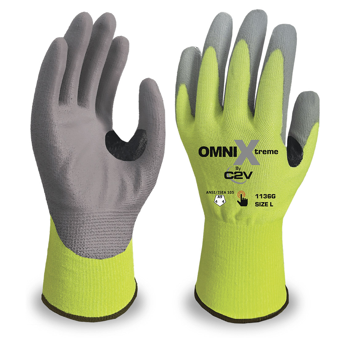 C2V Omni-X 1136G Cut Level A9 18-Gauge Engineered Gloves - Sandy