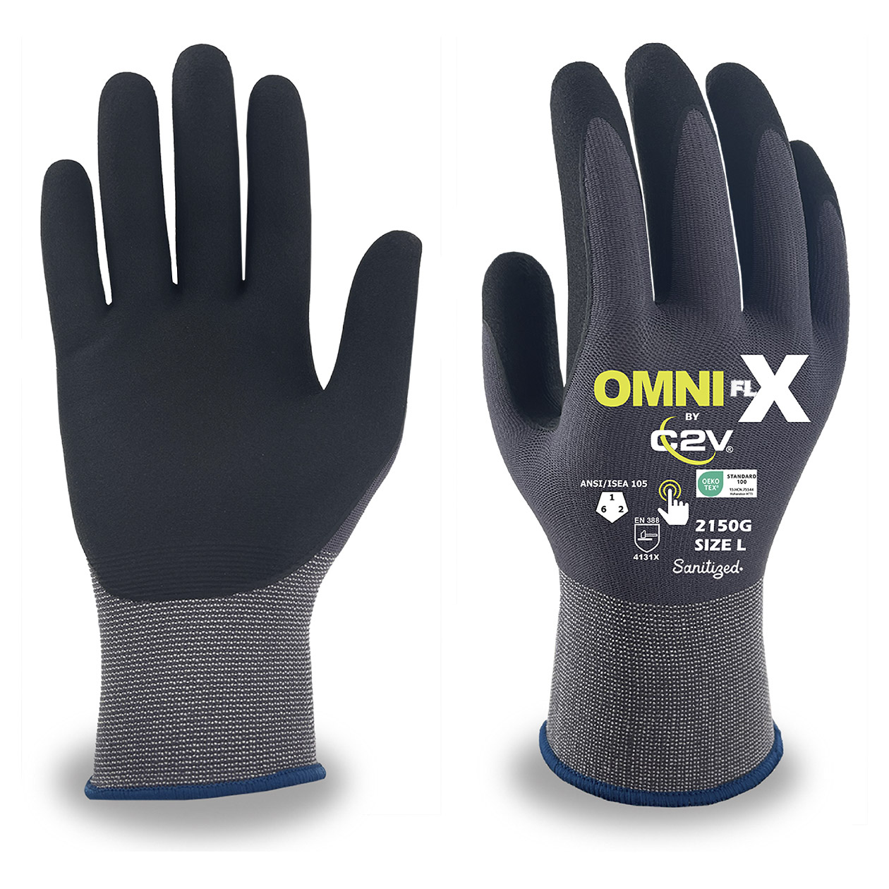 C2V Omni FLX 2150G Premium Nylon/Spandex Shell Gloves - Foam