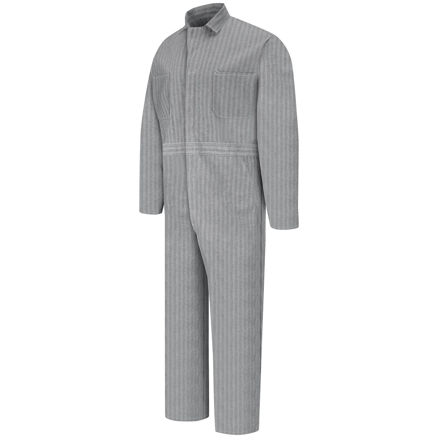 Red Kap CC14 Snap-Front Cotton Coveralls - Herringbone | Full Source